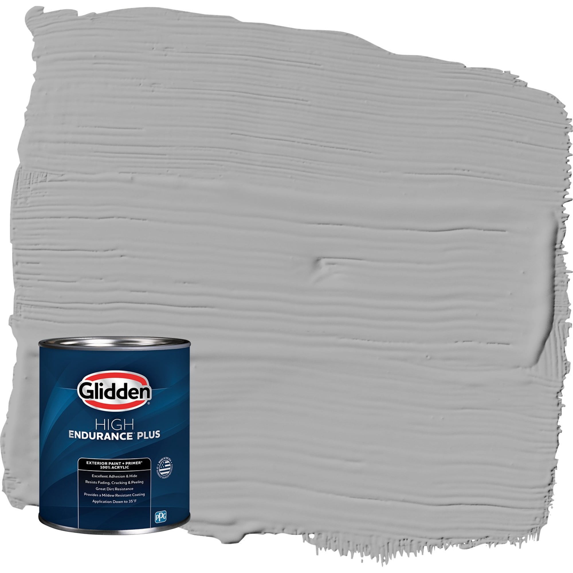 Glidden HEP Flagstone / Gray Satin Exterior Paint with Primer, 1 Quart