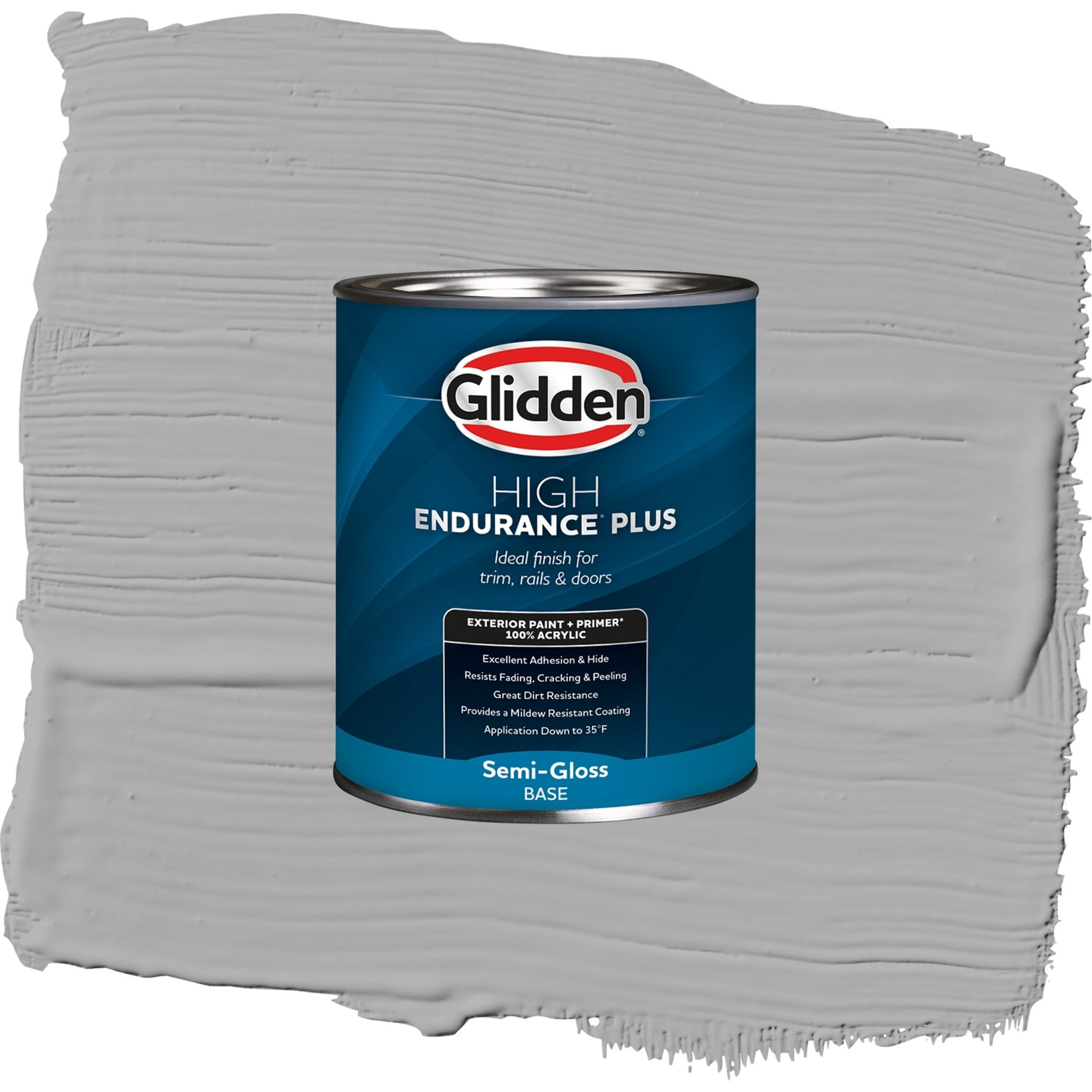Glidden High Endurance Plus Flagstone Semi Gloss Exterior Paint and Primer, 1 Quart