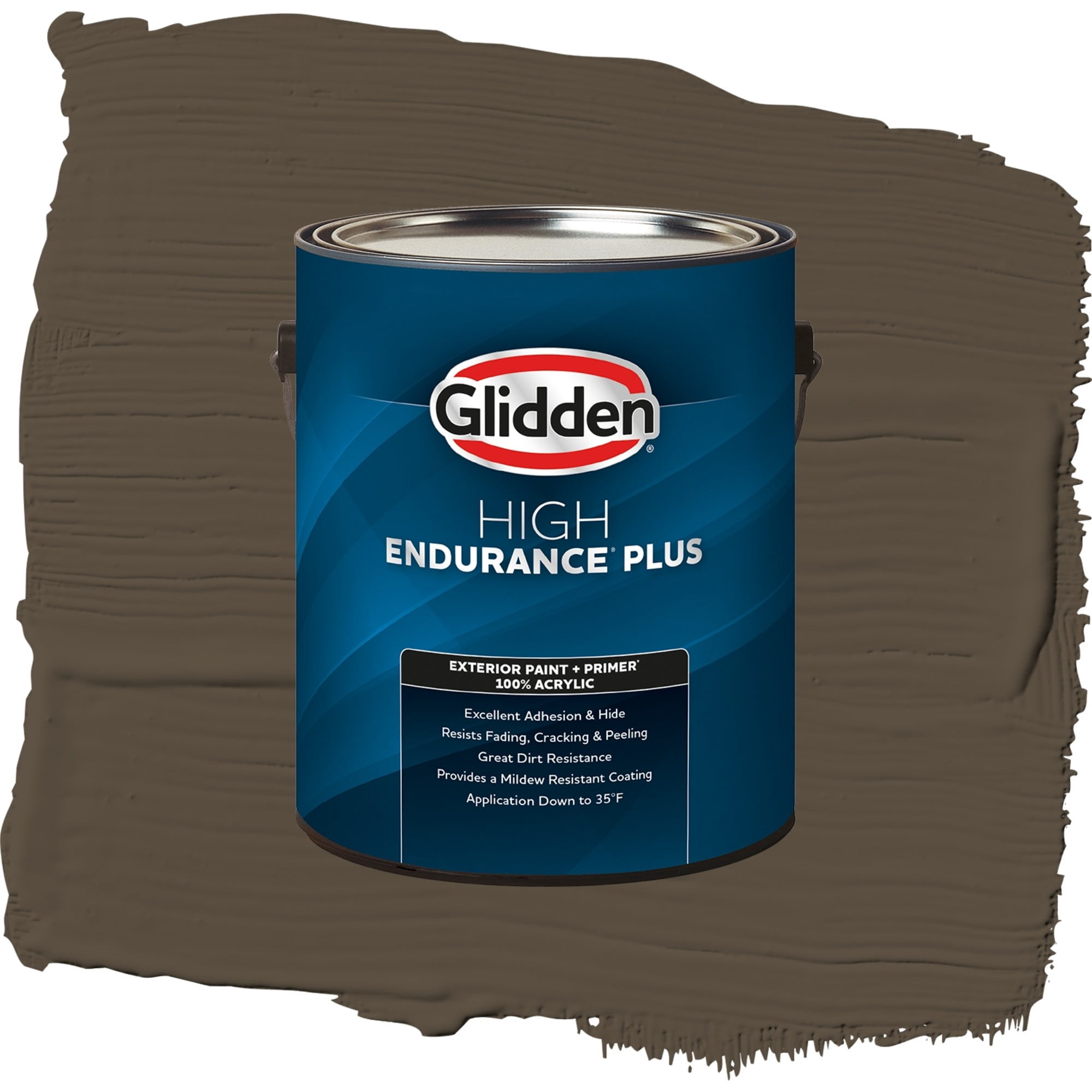 Glidden High Endurance Plus Afternoon Tea Flat Exterior Paint and Primer, 1 Gallon