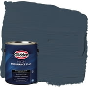 Glidden HEP Exterior Paint + Primer Flat, Cavalry / Navy Blue, 1 Gallon