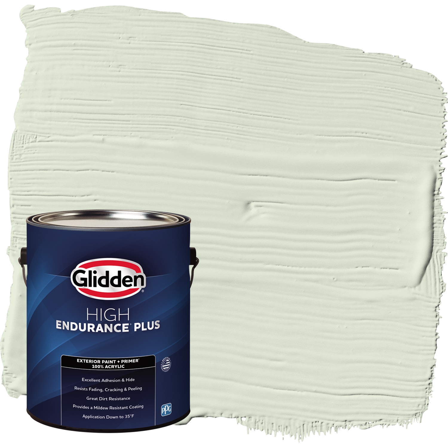 Glidden HEP Exterior Paint + Primer Flat, Lime Spritz / Green, 1 Gallon