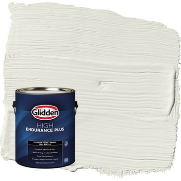 Glidden HEP Silvery Moon / Gray Flat Exterior Paint with Primer, 1 Gallon