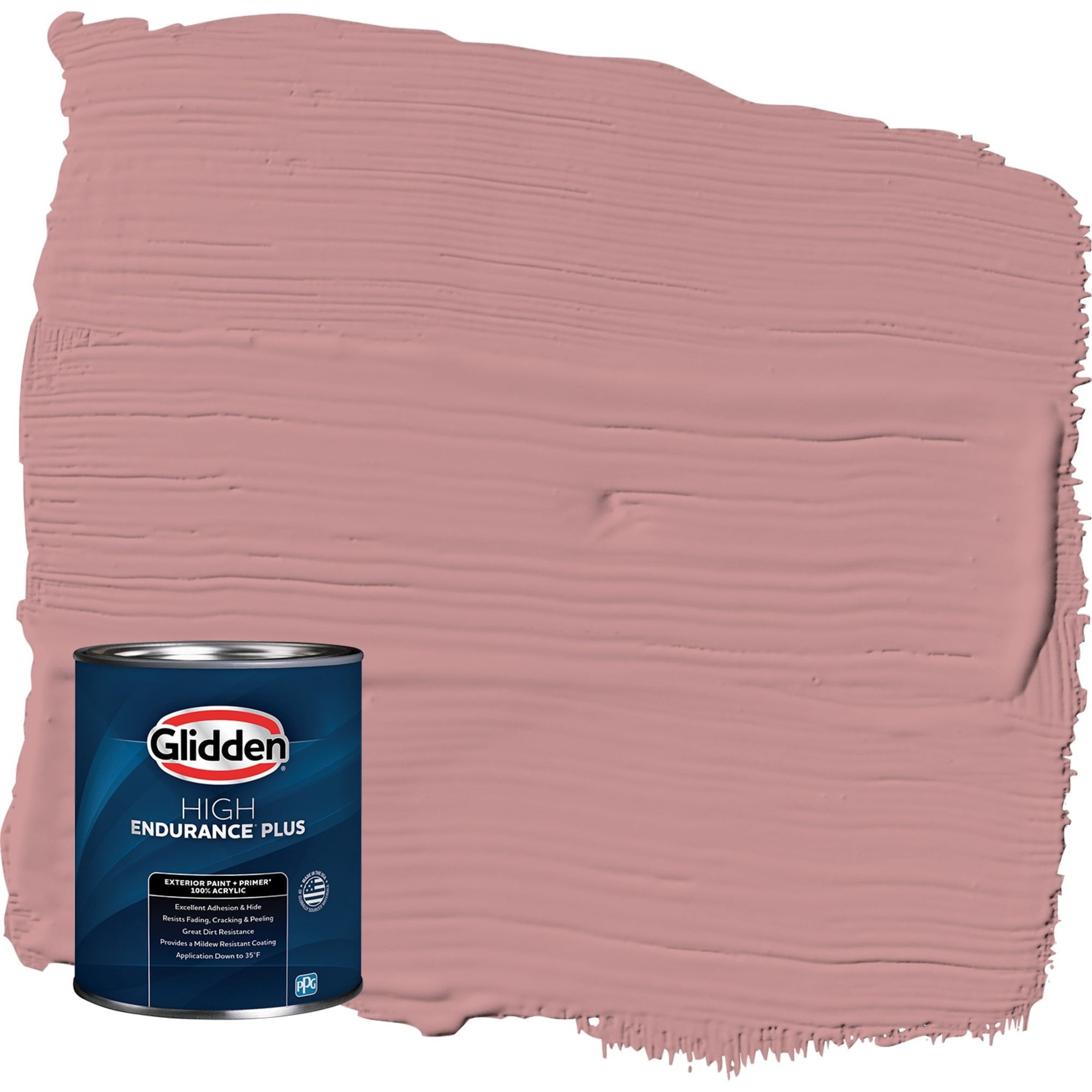 Glidden HEP Floral Tapestry / Pink Semi-Gloss Exterior Paint with Primer, 1 Quart