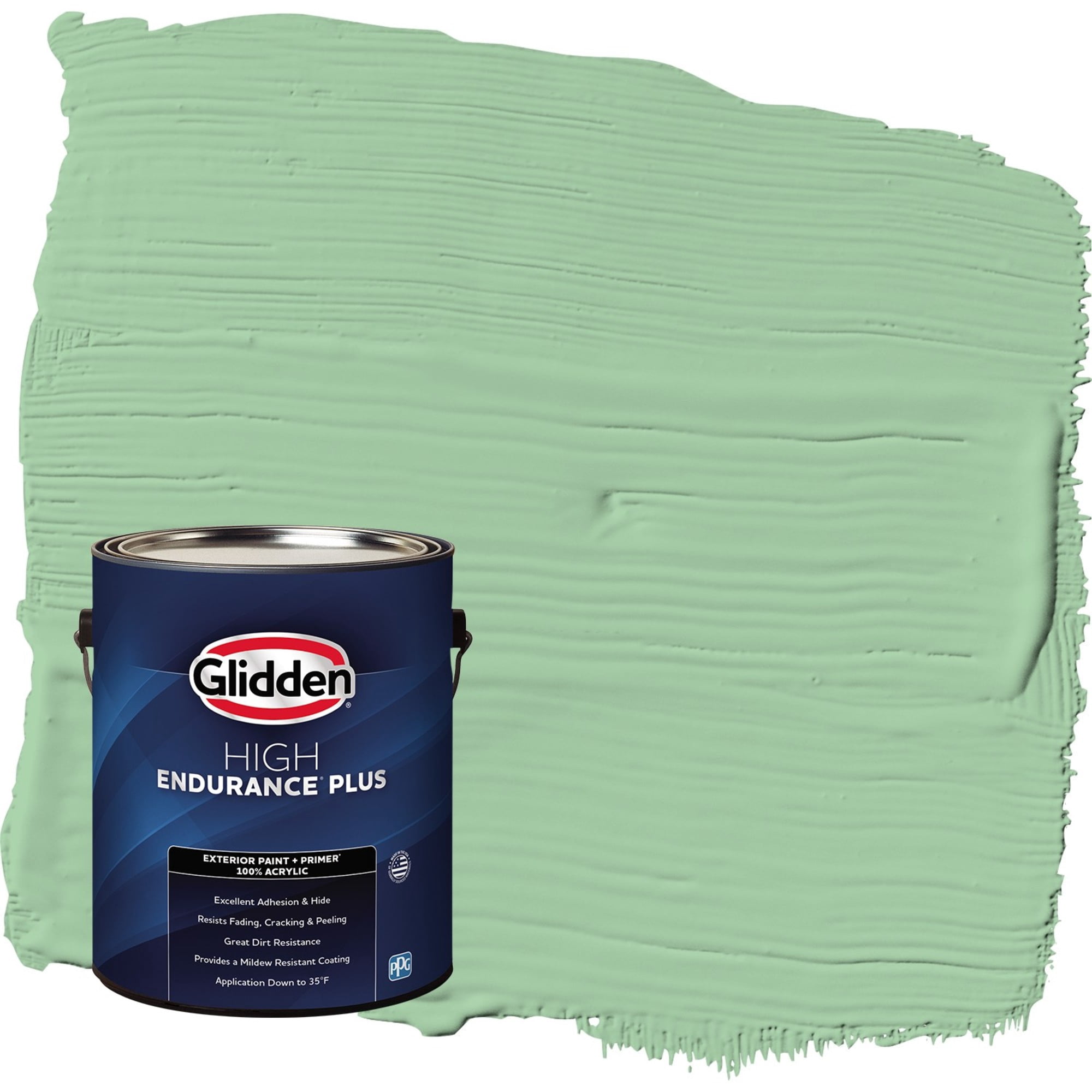 Glidden HEP French Market / Green Flat Exterior Paint with Primer, 1 Gallon