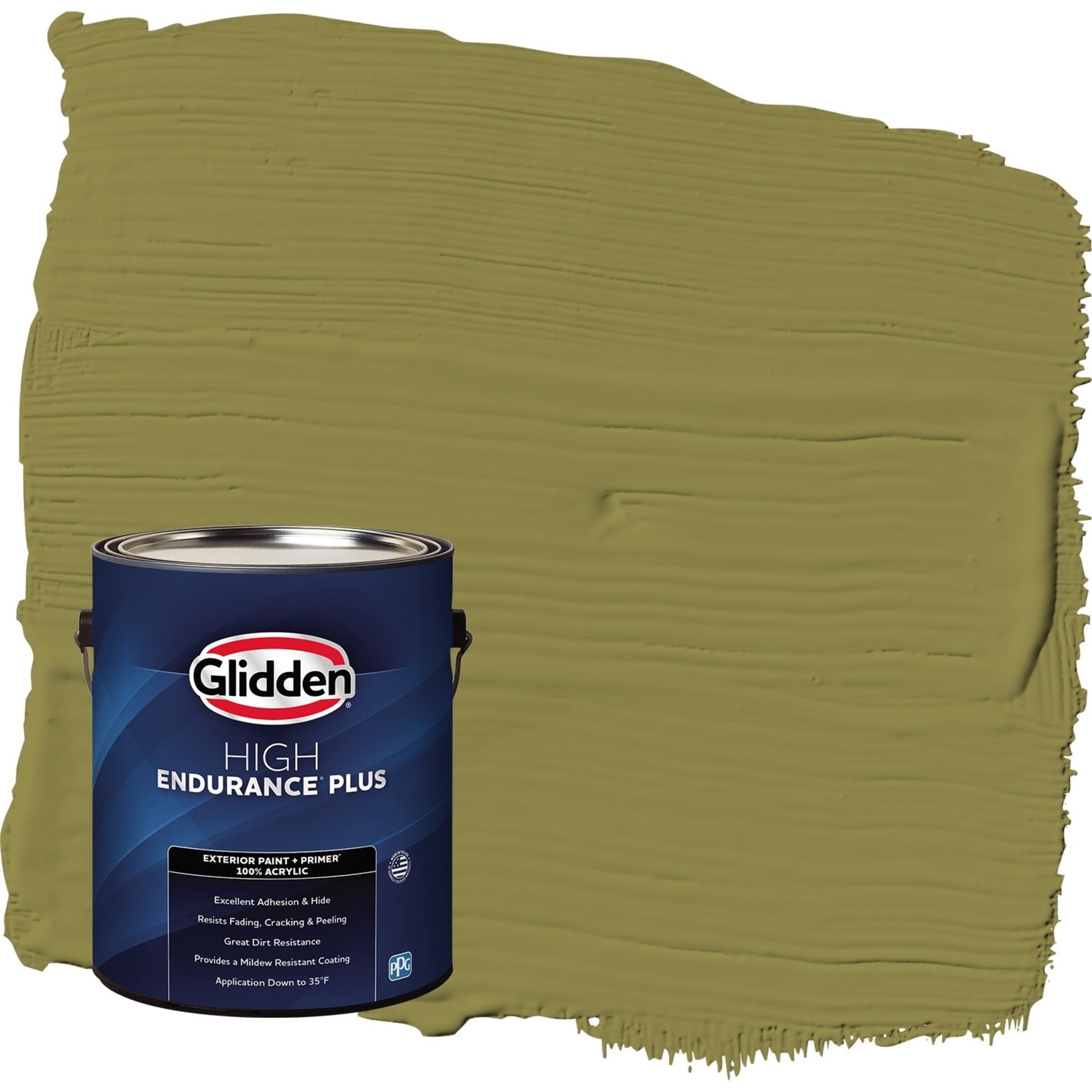 Glidden HEP Frog's Legs / Green Semi-Gloss Exterior Paint with Primer, 1 Gallon