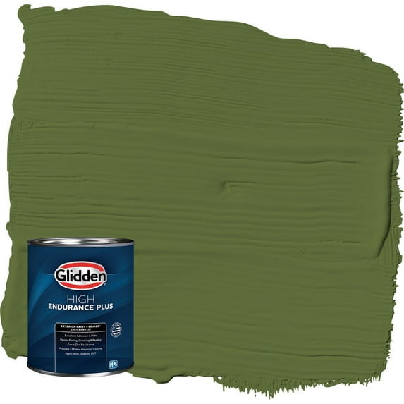 Glidden HEP Globe Artichoke / Green Semi-Gloss Exterior Paint with Primer, 1 Quart