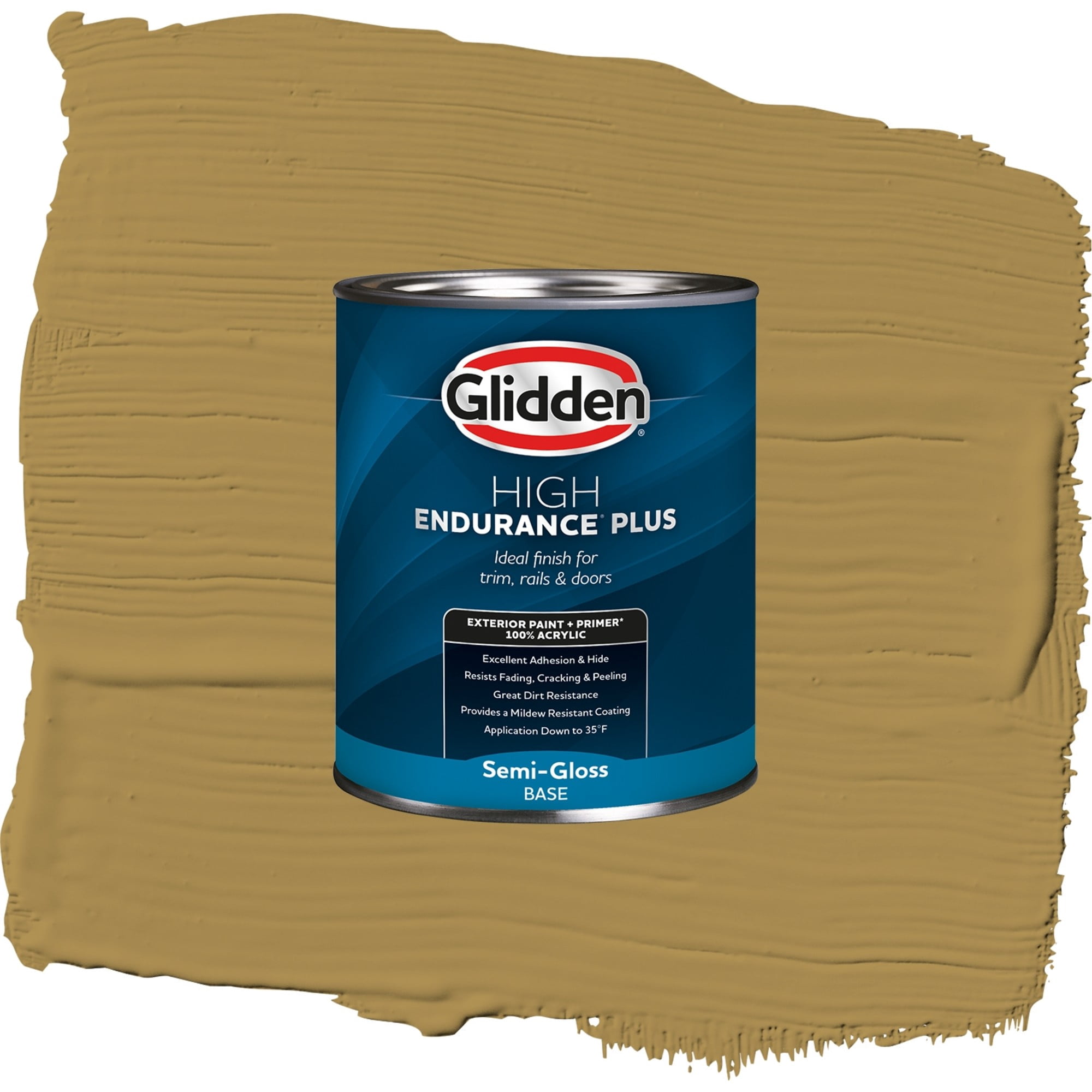 Glidden High Endurance Plus Graceful Gazelle Semi Gloss Exterior Paint and Primer, 1 Quart