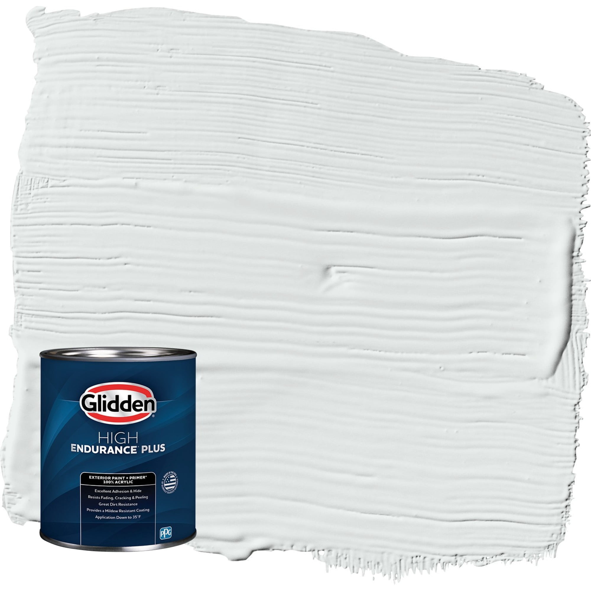 Glidden HEP Gray Glimpse / Grey Semi-Gloss Exterior Paint with Primer, 1 Quart