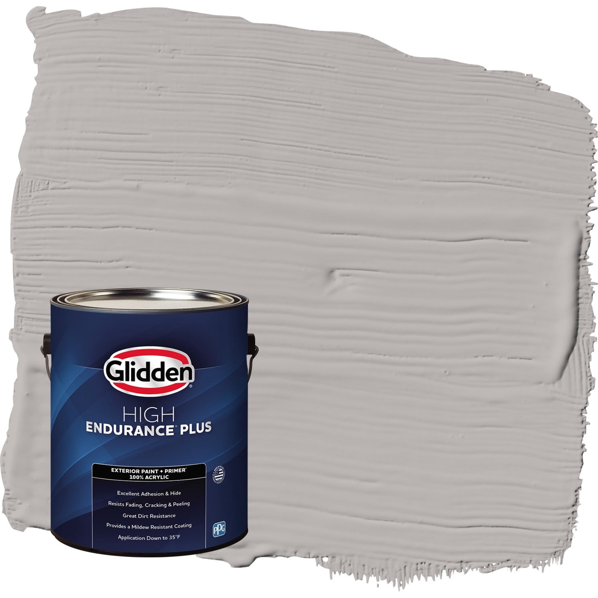 Glidden HEP Gray Marble / Grey Flat Exterior Paint with Primer, 1 Gallon