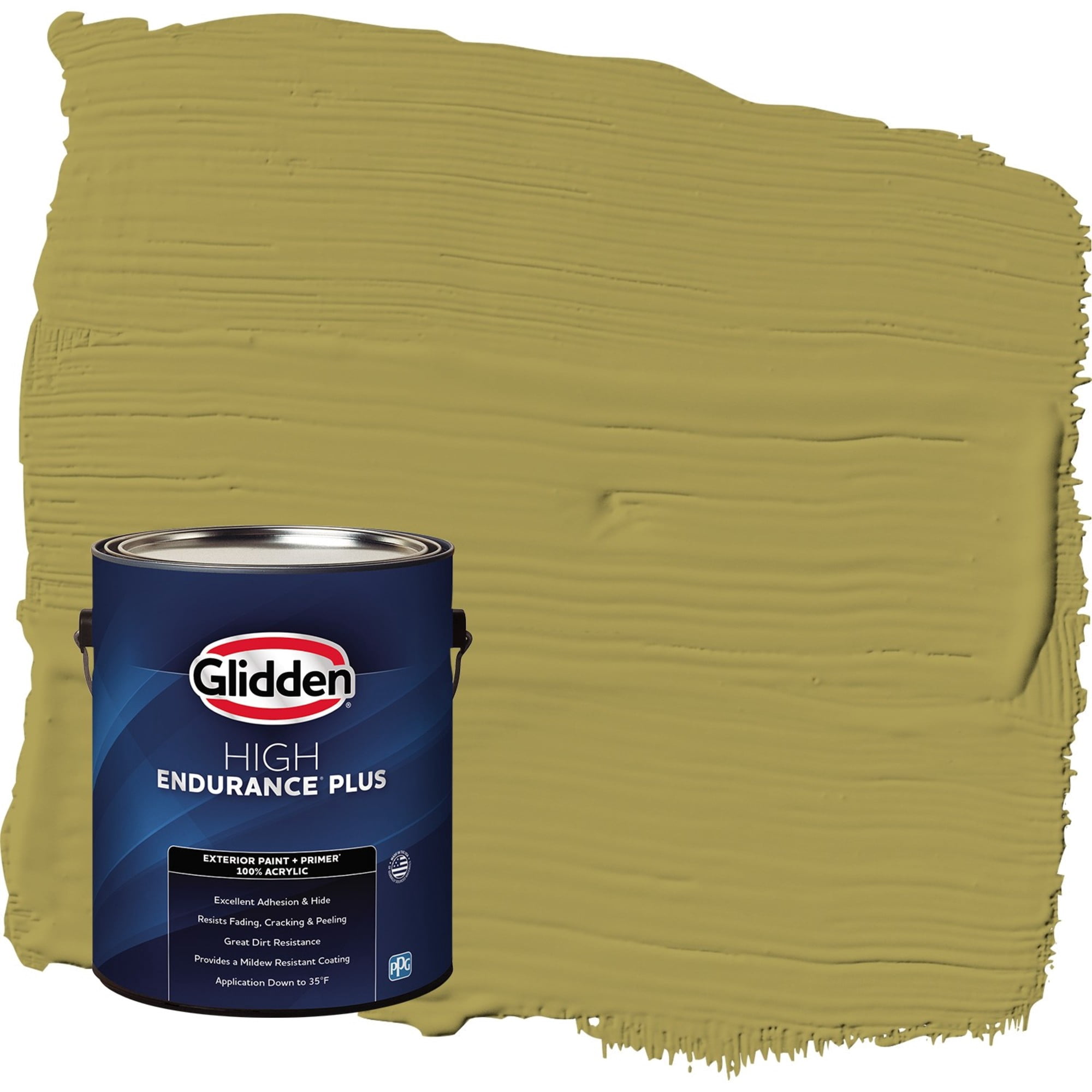 Glidden HEP Gremlin / Green Satin Exterior Paint with Primer, 1 Gallon