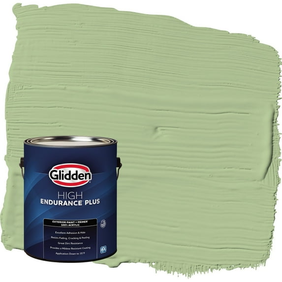 Glidden HEP Harmonious / Green Satin Exterior Paint with Primer, 1 Gallon