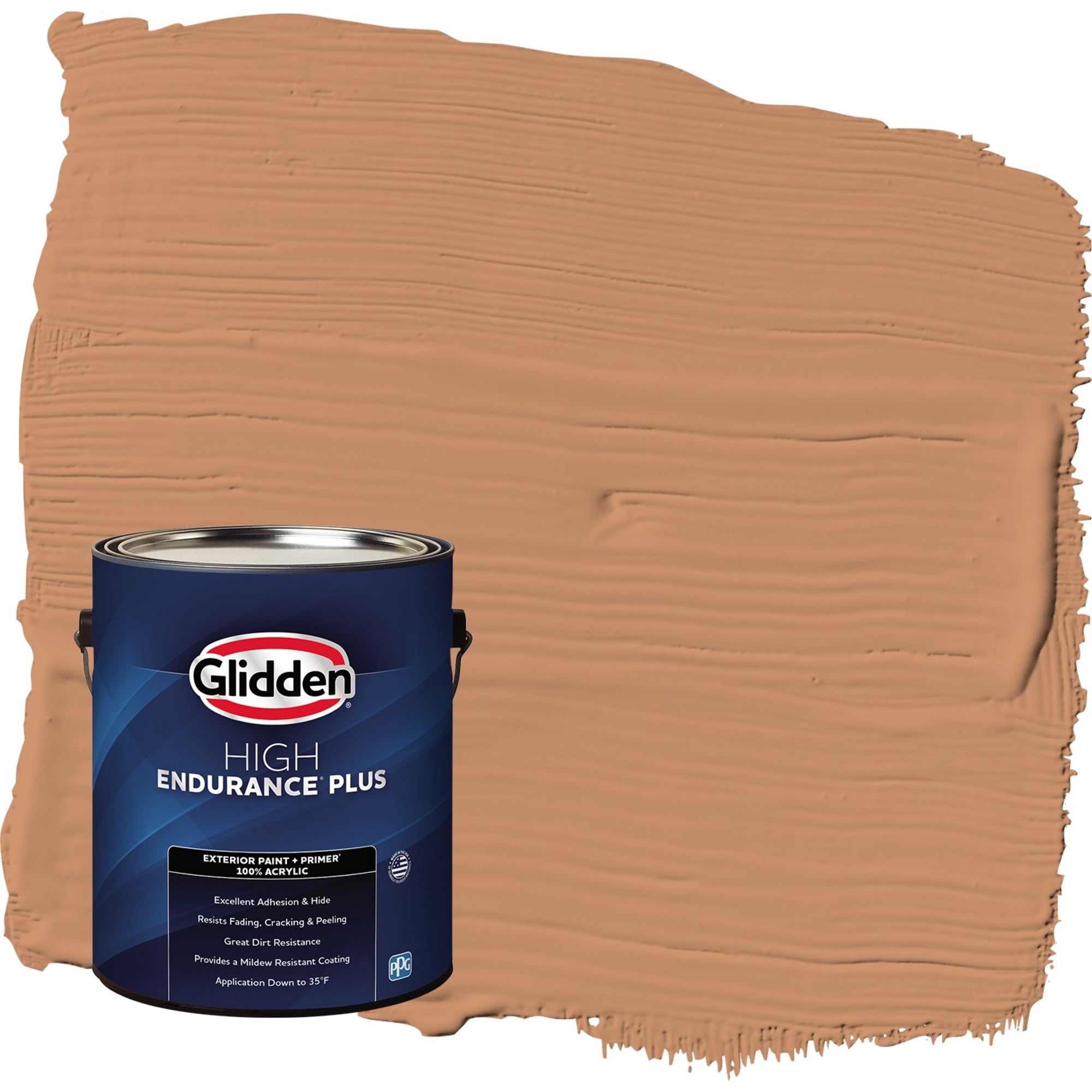 Glidden HEP Hitching Post / Orange Semi-Gloss Exterior Paint with Primer, 1 Gallon