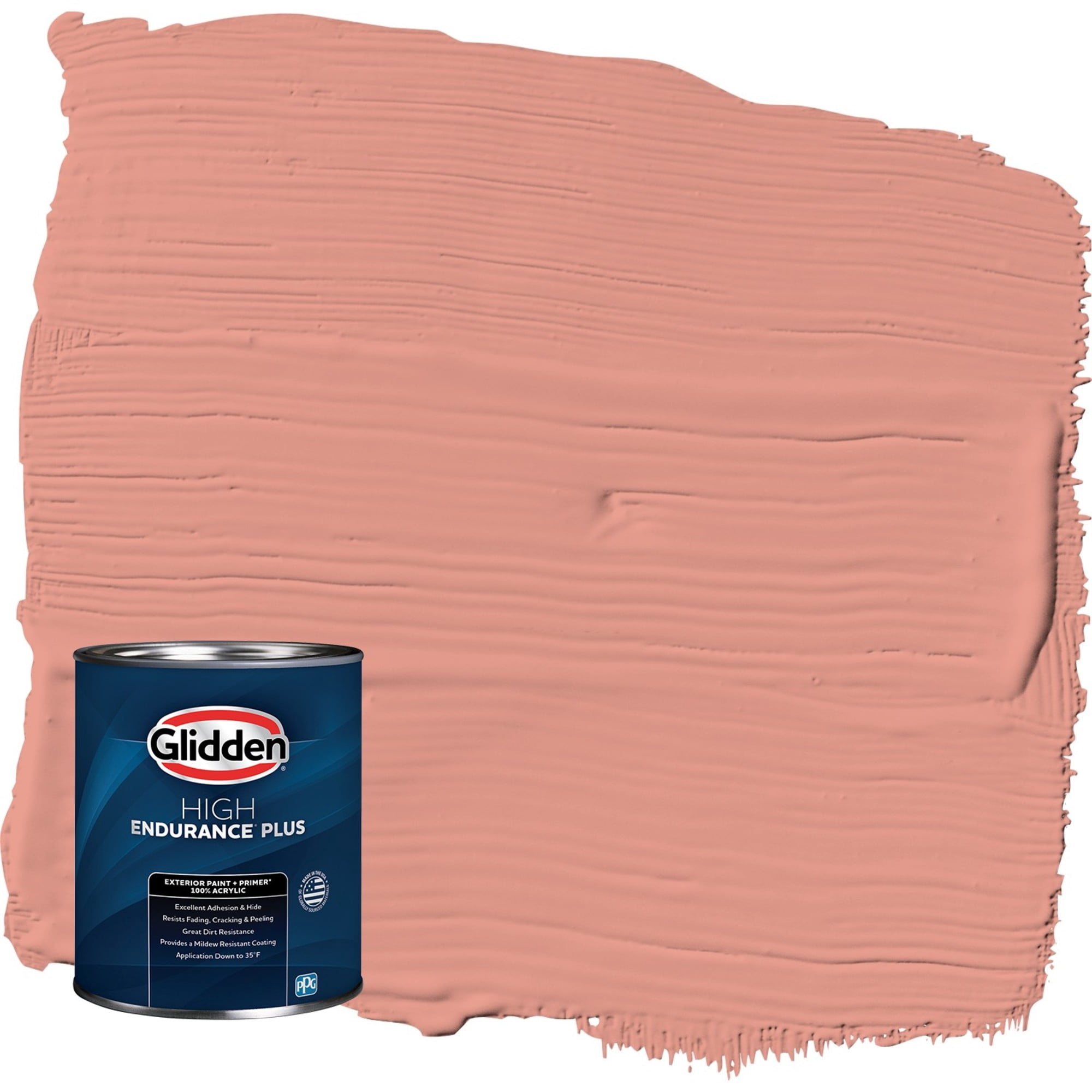Glidden HEP Holland Tile / Red Satin Exterior Paint with Primer, 1 Quart