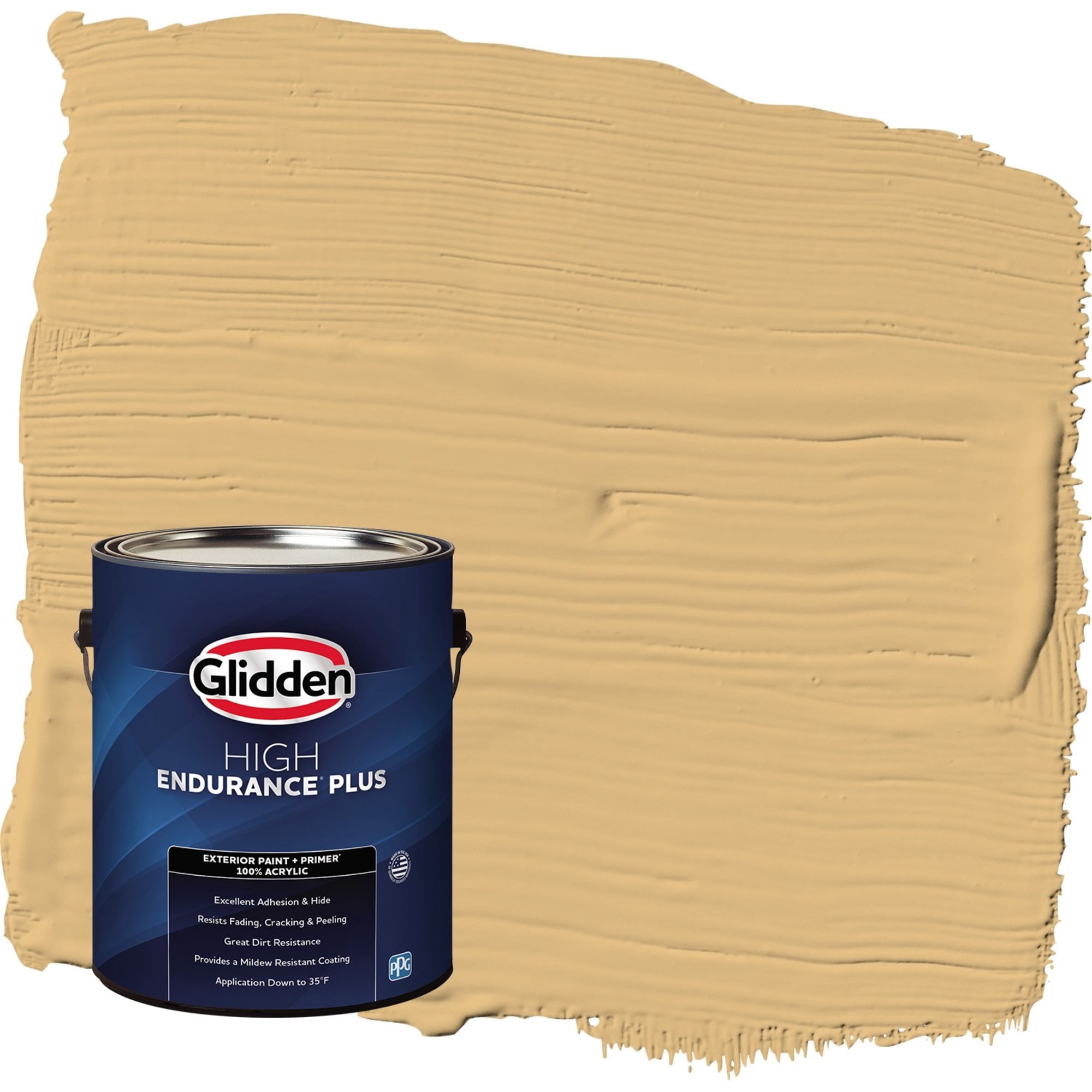 Glidden HEP Honey Bunny / Yellow Semi-Gloss Exterior Paint with Primer, 1 Gallon