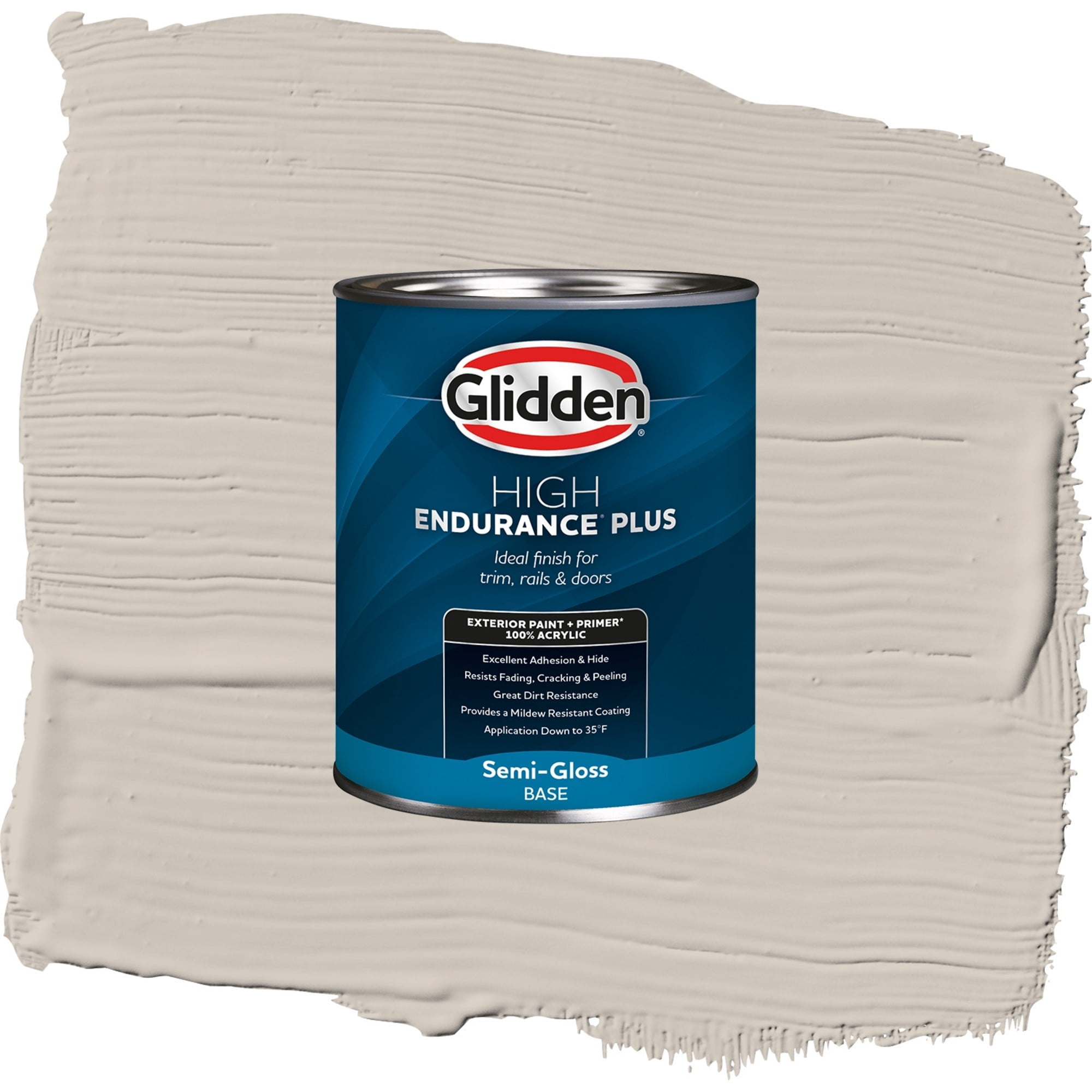 Glidden High Endurance Plus Intuitive Semi Gloss Exterior Paint and Primer, 1 Quart
