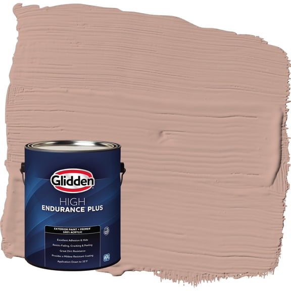 Glidden HEP Just Rosey / Orange Satin Exterior Paint with Primer, 1 Gallon
