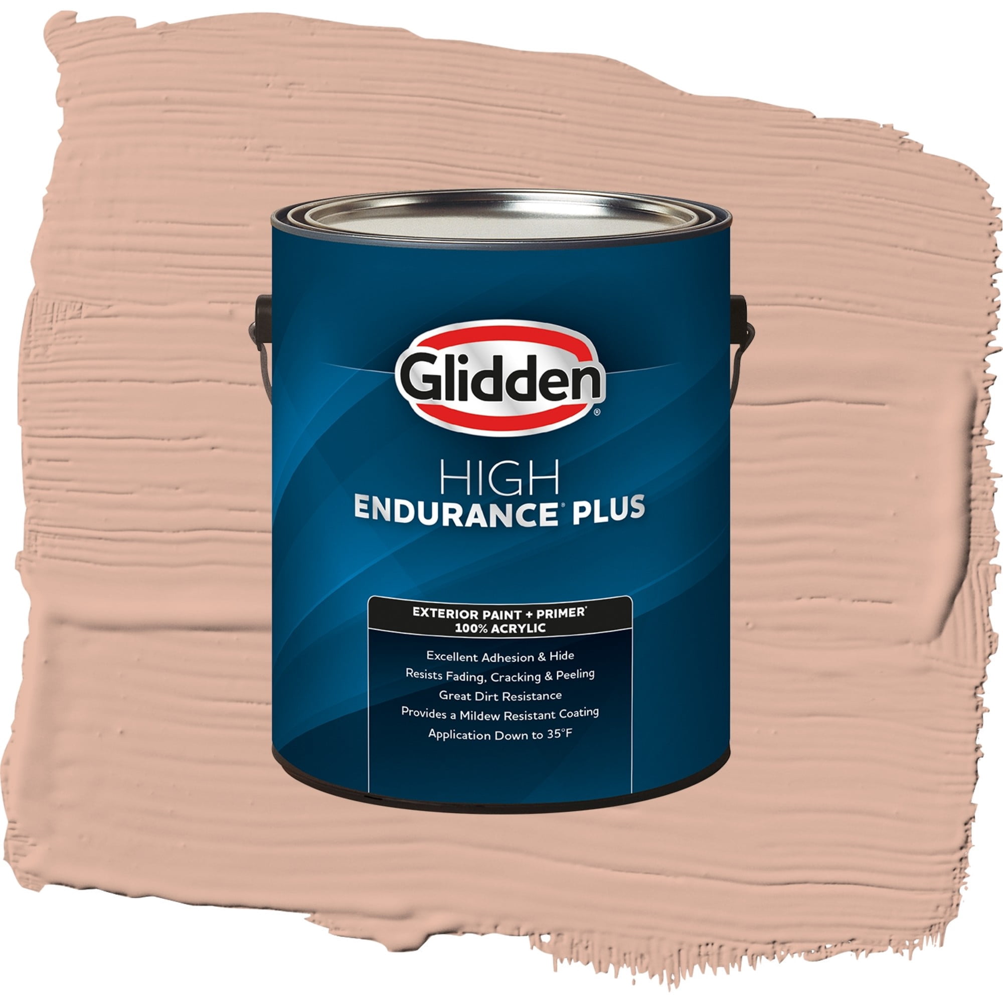 Glidden High Endurance Plus Lazy Summer Flat Exterior Paint and Primer, 1 Gallon