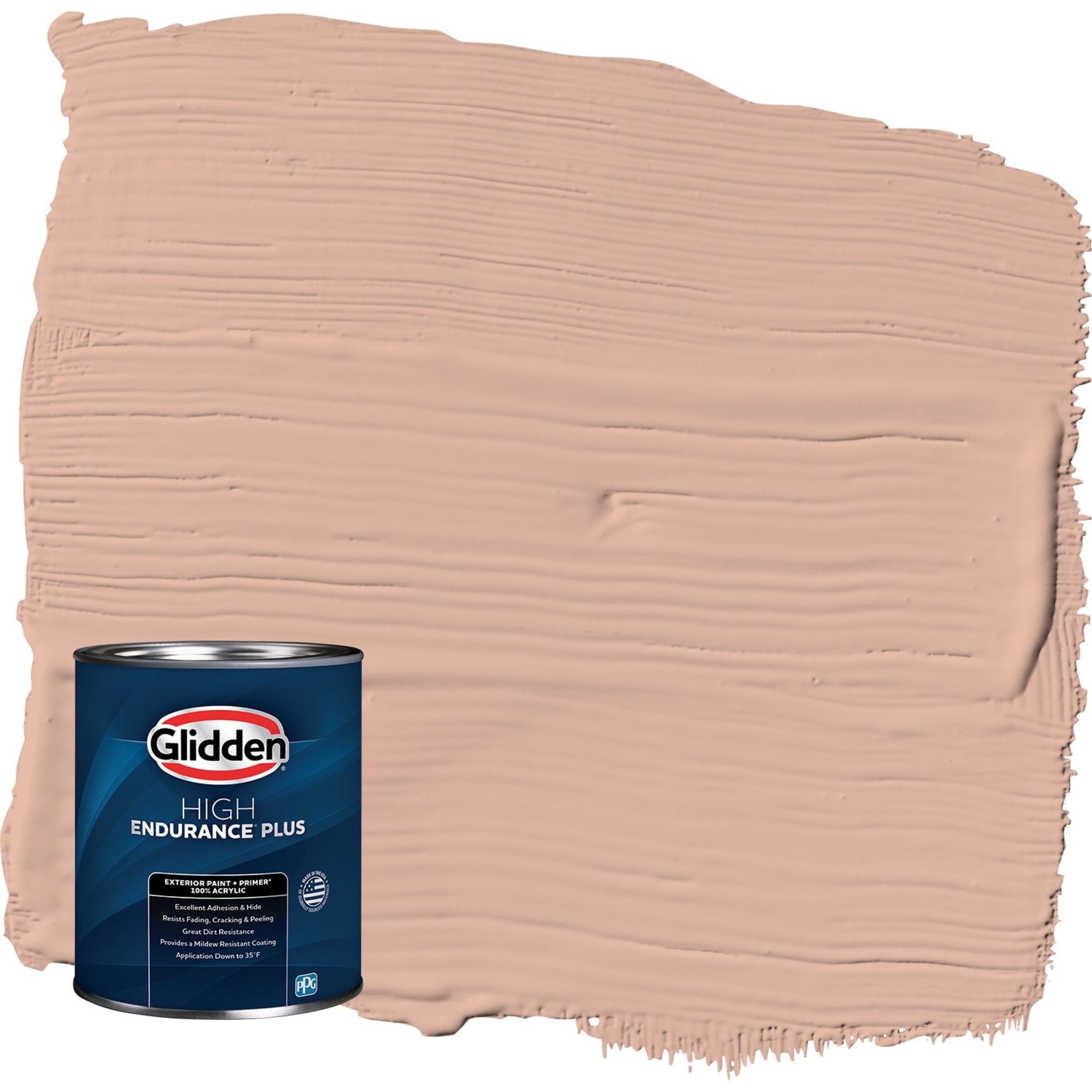 Glidden HEP Lazy Summer / Orange Semi-Gloss Exterior Paint with Primer, 1 Quart