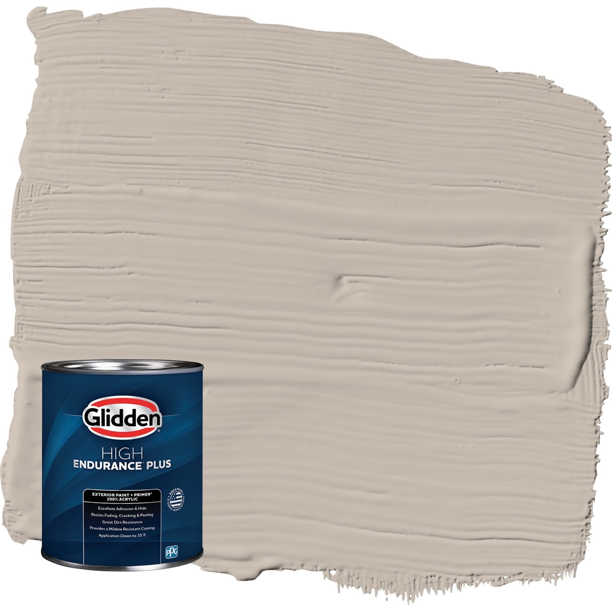 Glidden HEP Legendary / Beige Satin Exterior Paint with Primer, 1 Quart