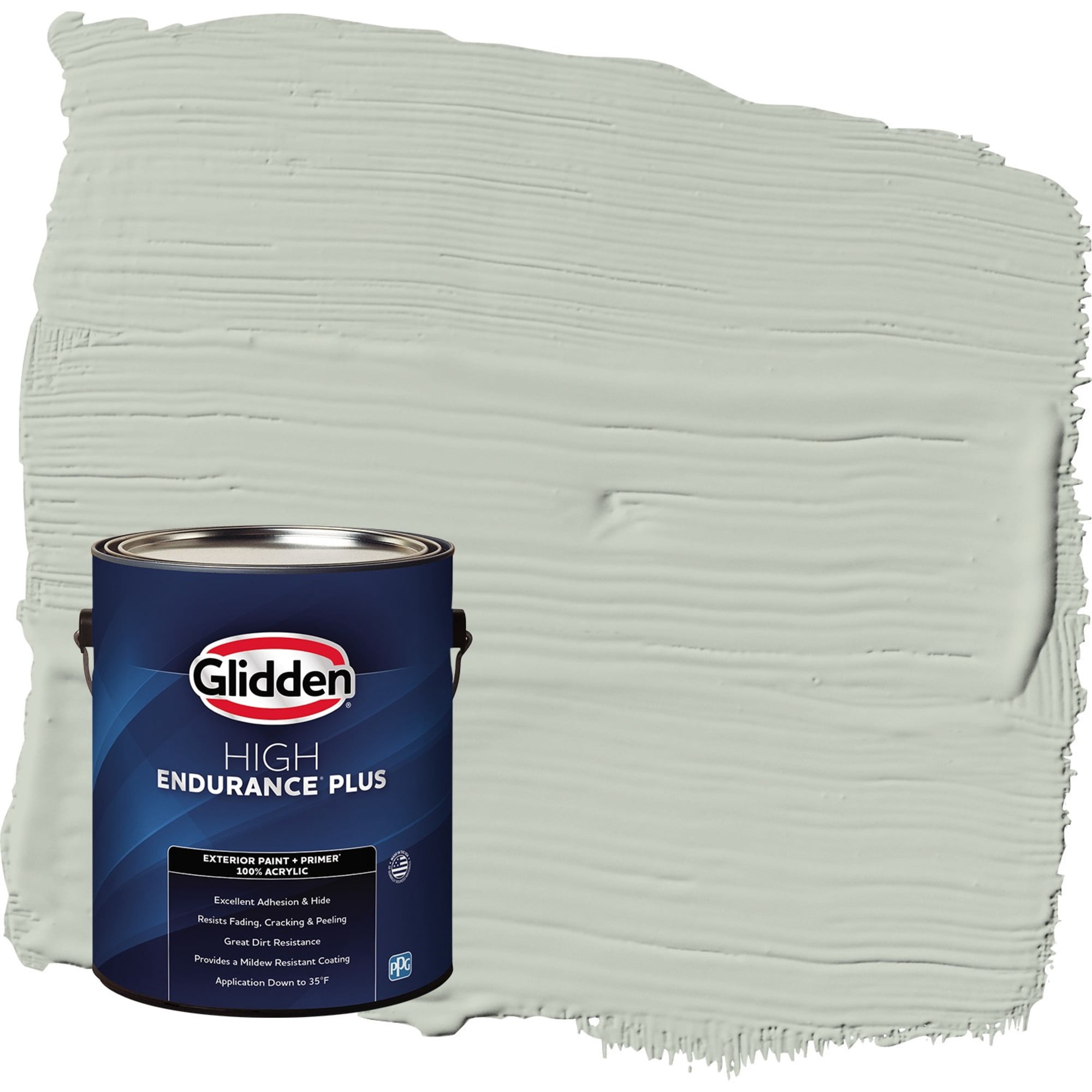 Glidden HEP Life Lesson / Green Satin Exterior Paint with Primer, 1 Gallon