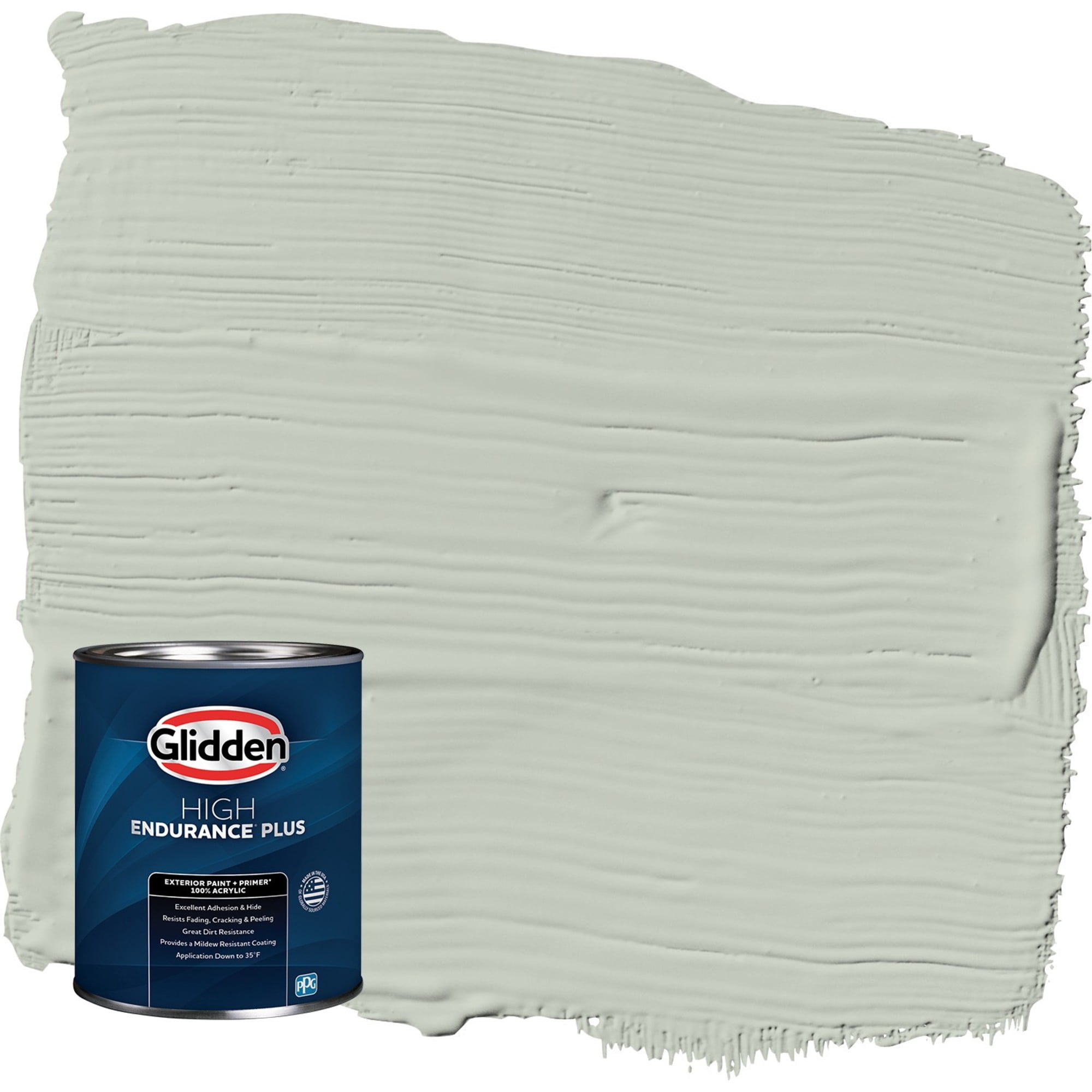 Glidden HEP Life Lesson / Green Satin Exterior Paint with Primer, 1 Quart