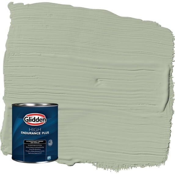 Glidden HEP Light Sage / Green Semi-Gloss Exterior Paint with Primer, 1 Quart
