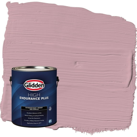 Glidden HEP Lighthearted Rose / Purple Semi-Gloss Exterior Paint with Primer, 1 Gallon
