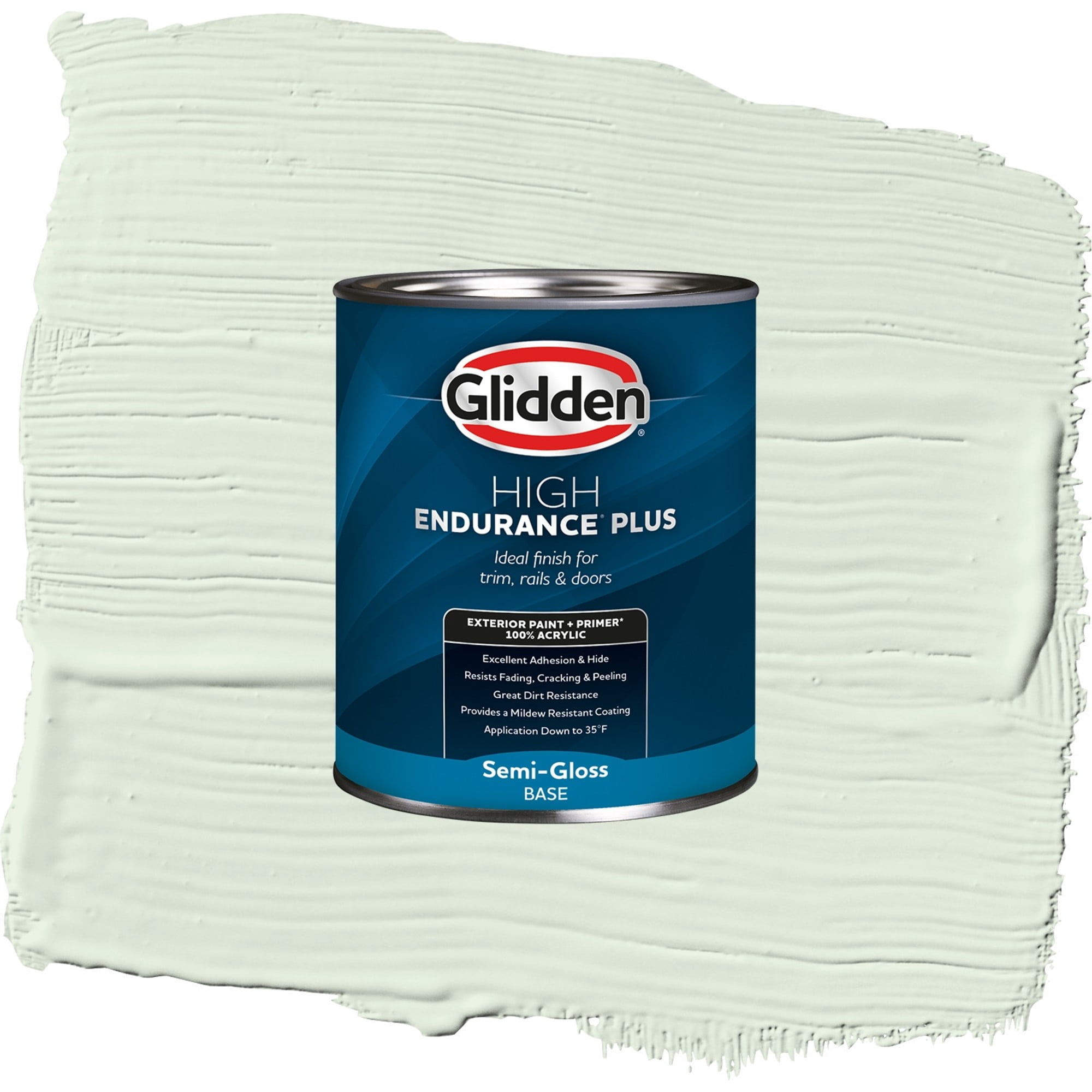 Glidden High Endurance Plus Lime Daiquiri Semi Gloss Exterior Paint and Primer, 1 Quart