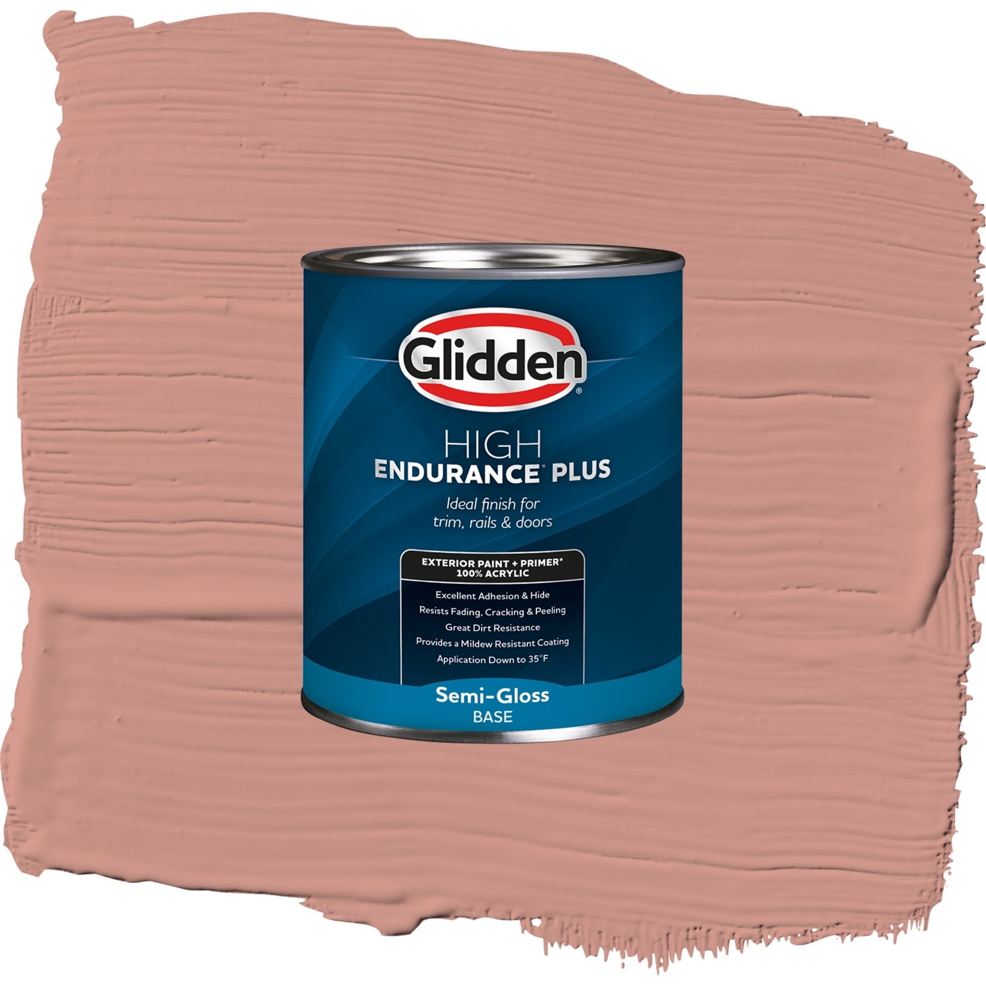 Glidden HEP Long Weekend / Orange Semi-Gloss Exterior Paint with Primer, 1 Quart