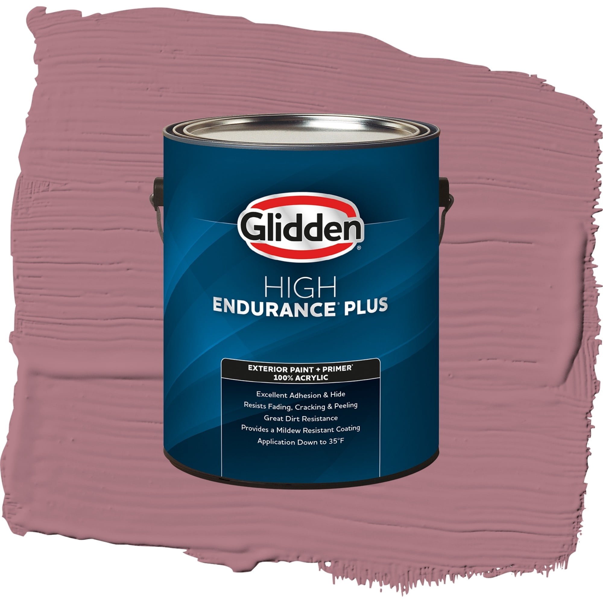 Glidden High Endurance Plus Mauve Madness Semi Gloss Exterior Paint and Primer, 1 Gallon