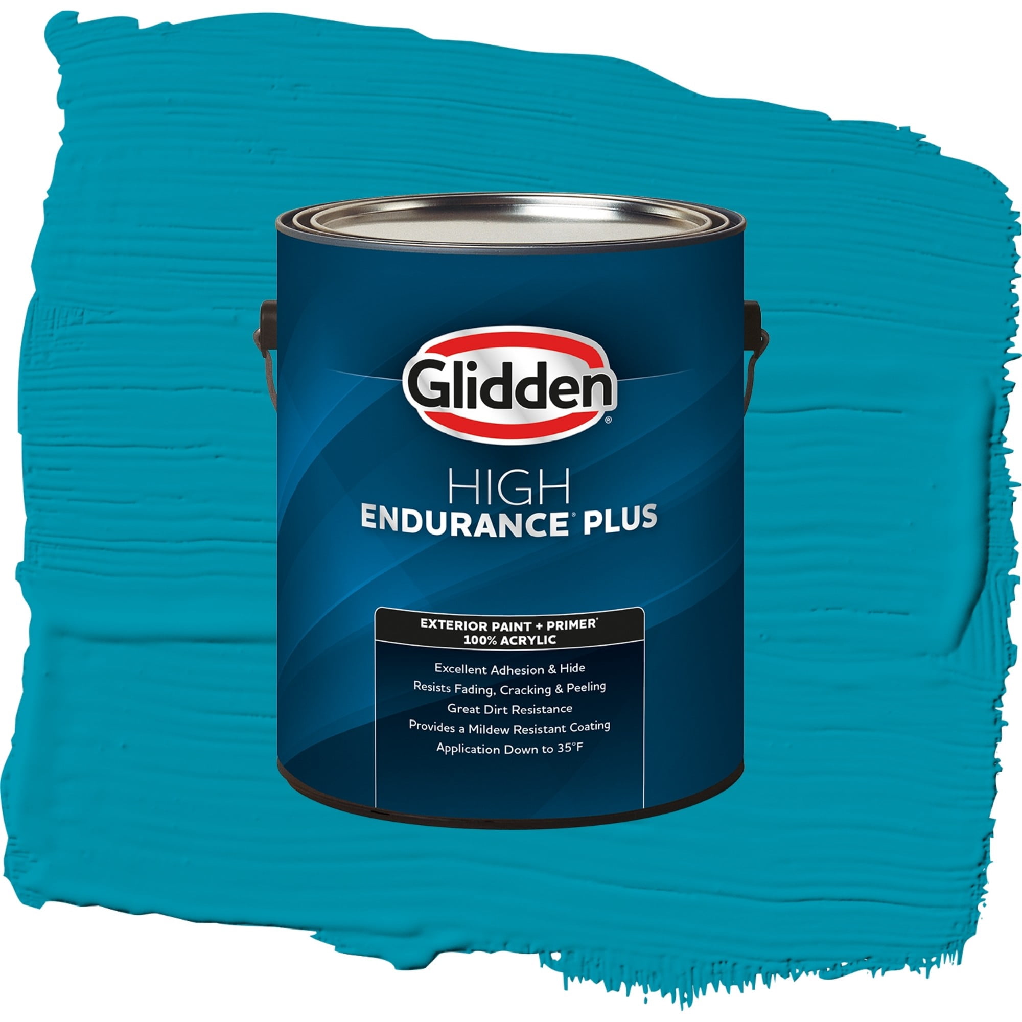 Glidden High Endurance Plus Mediterranean Blue Semi Gloss Exterior Paint and Primer, 1 Gallon