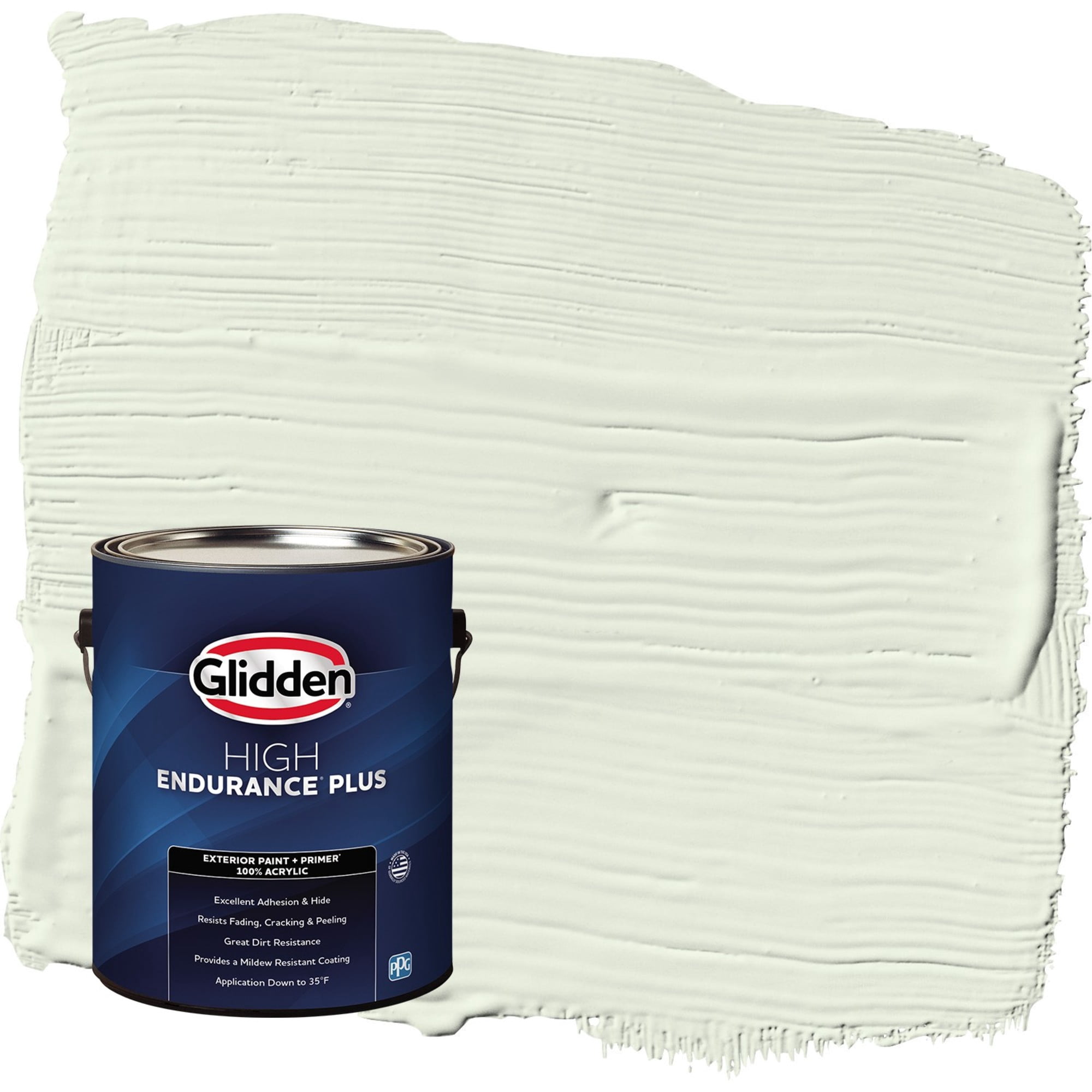Glidden HEP Milkweed / Green Flat Exterior Paint with Primer, 1 Gallon