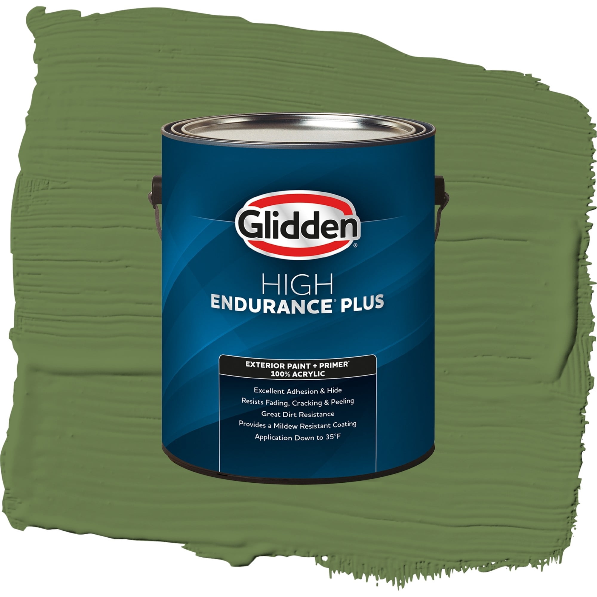 Glidden High Endurance Plus Mint Leaves Satin Exterior Paint and Primer, 1 Gallon