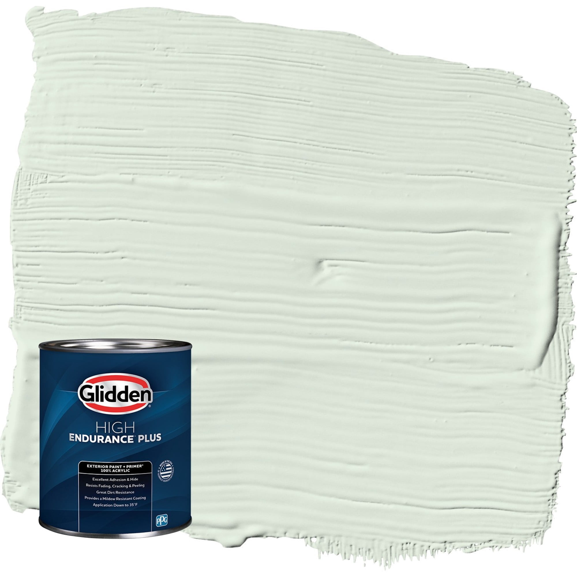 Glidden HEP Mint Wafer / Green Satin Exterior Paint with Primer, 1 Quart