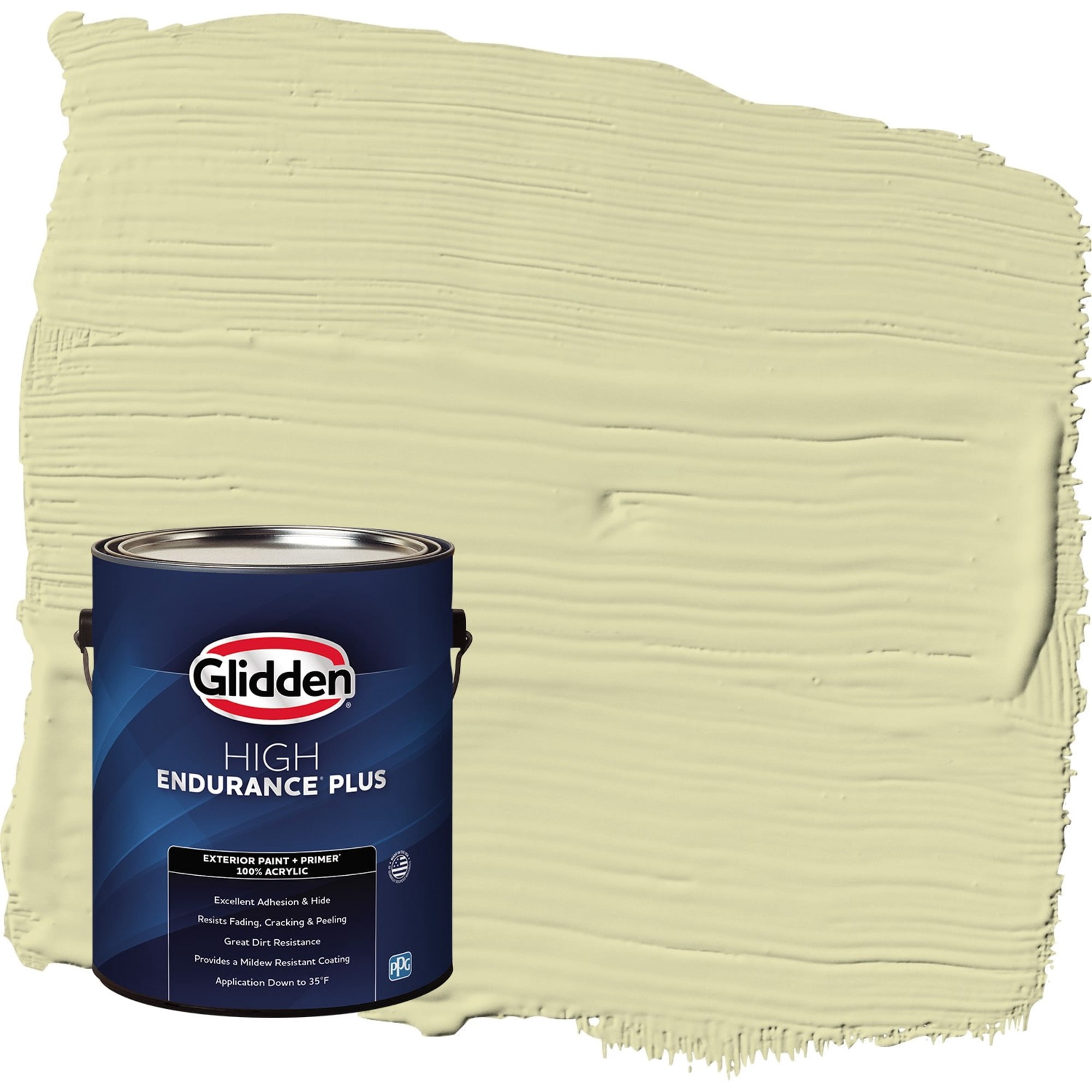 Glidden HEP Misty Moor / Green Satin Exterior Paint with Primer, 1 Gallon