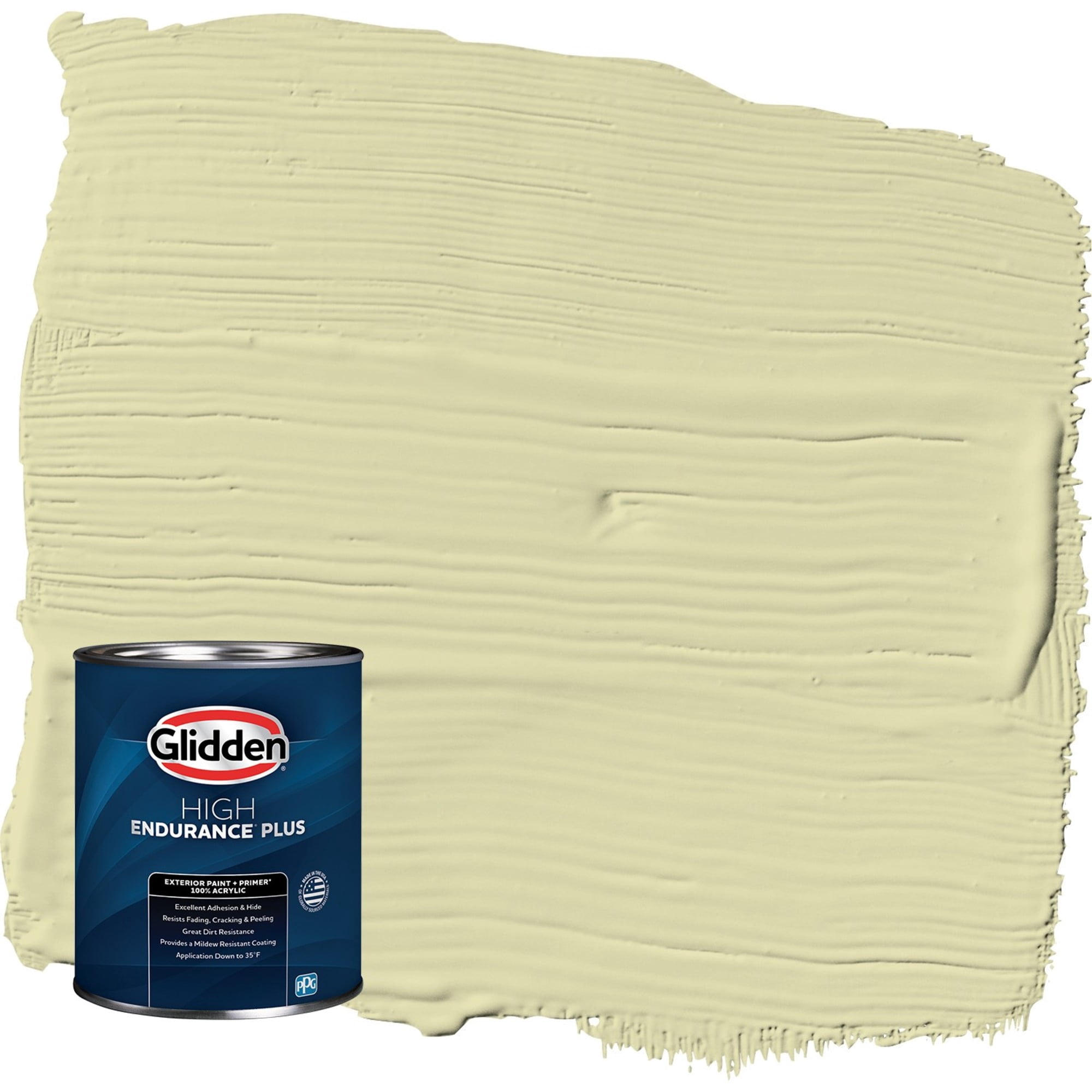 Glidden HEP Misty Moor / Green Satin Exterior Paint with Primer, 1 Quart