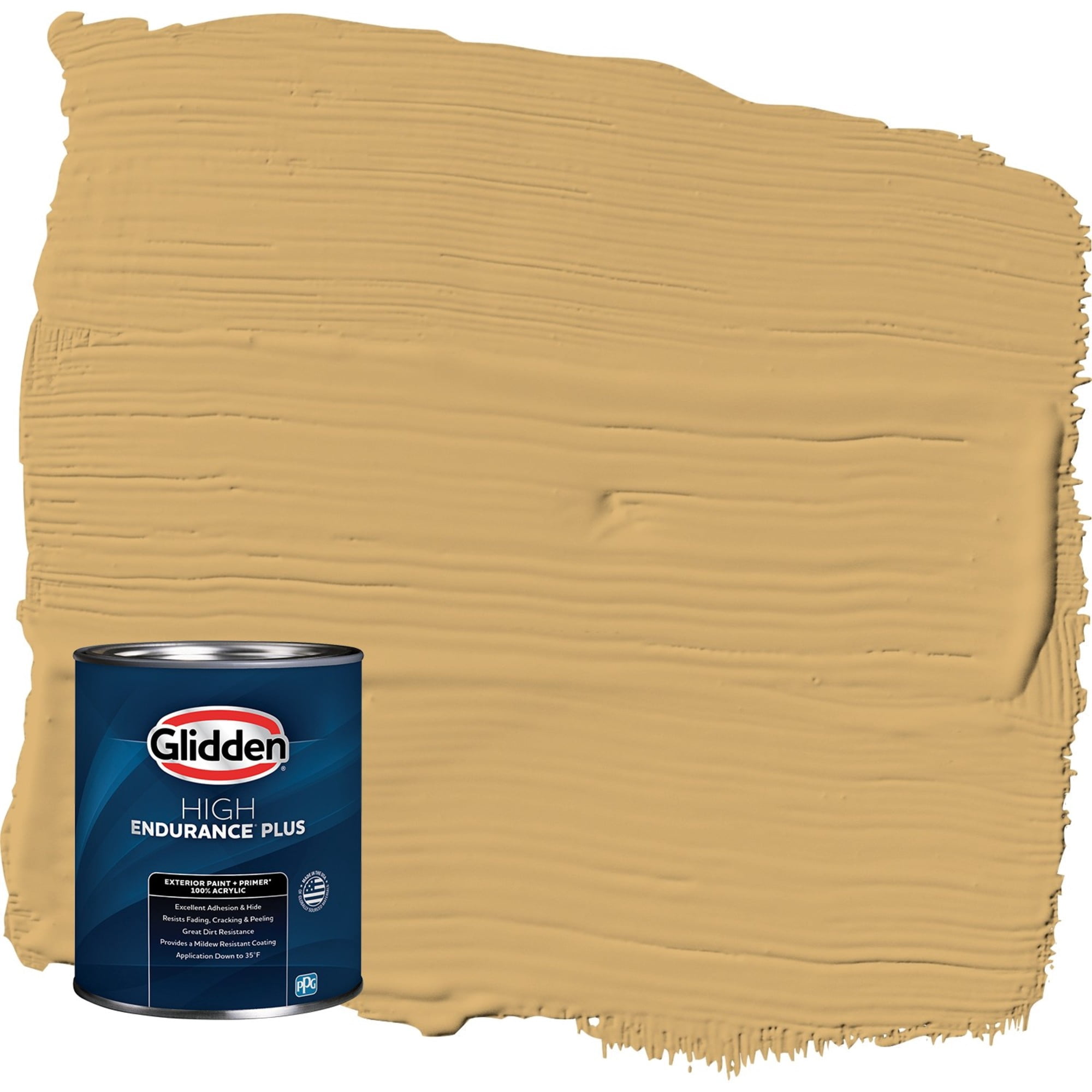 Glidden HEP More Maple / Yellow Semi-Gloss Exterior Paint with Primer, 1 Quart