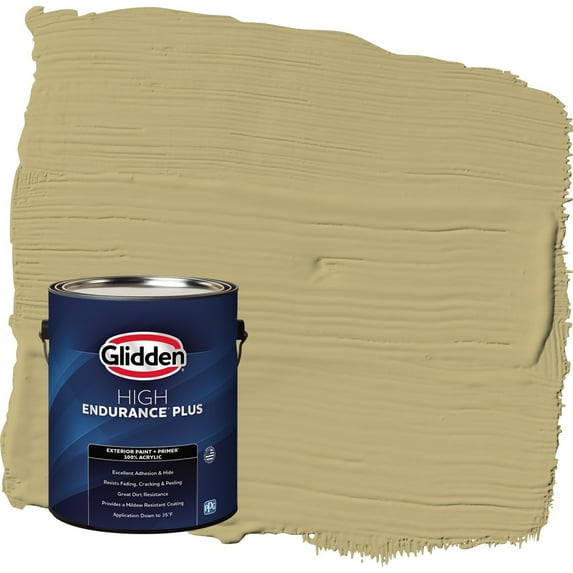 Glidden HEP Nettle / Green Semi-Gloss Exterior Paint with Primer, 1 Gallon