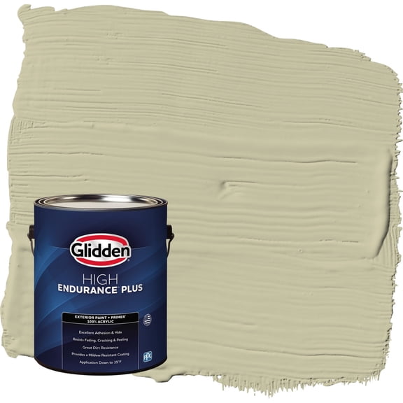Glidden HEP Northern Landscape / Green Flat Exterior Paint with Primer, 1 Gallon
