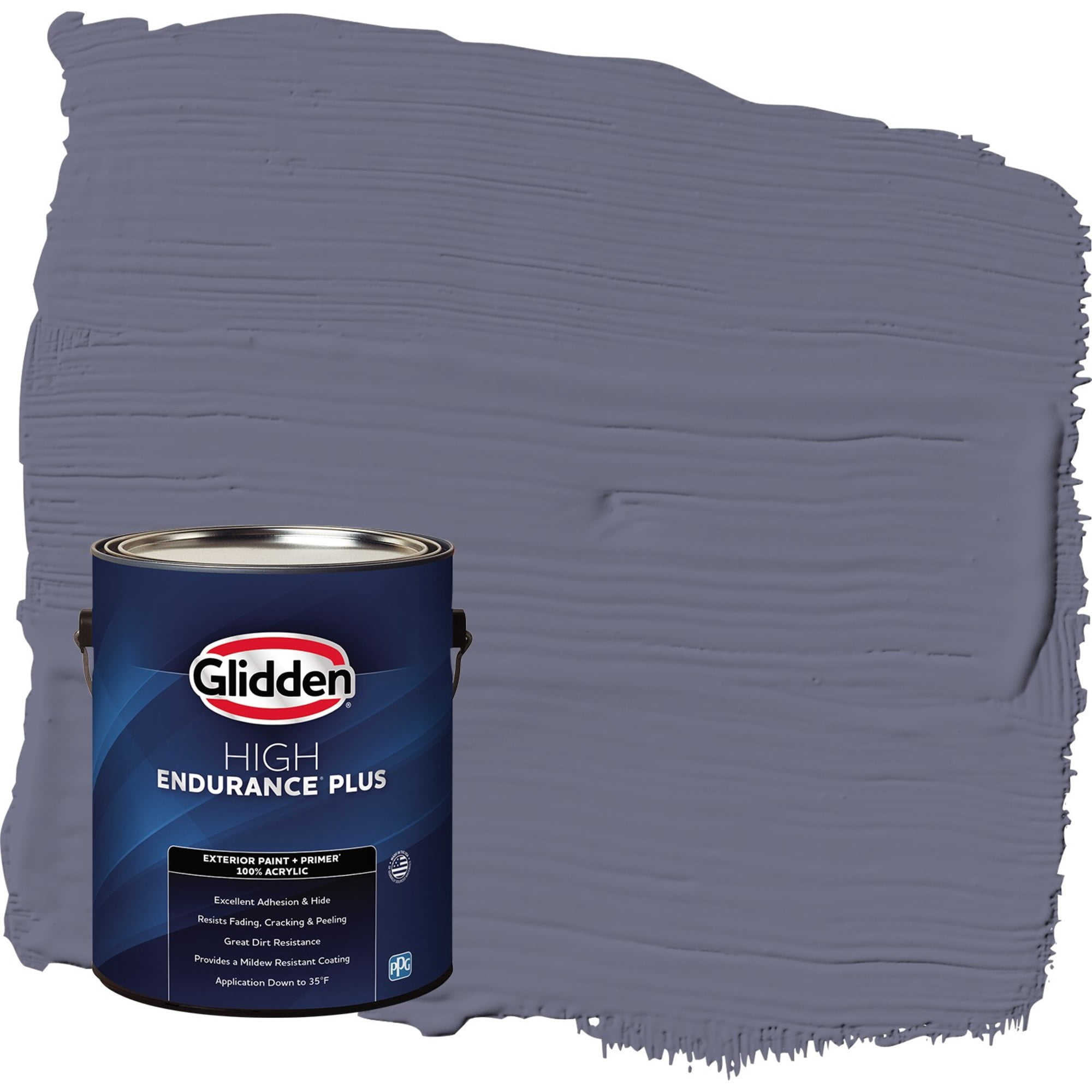 Glidden HEP Old Mill Blue / Purple Satin Exterior Paint with Primer, 1 Gallon