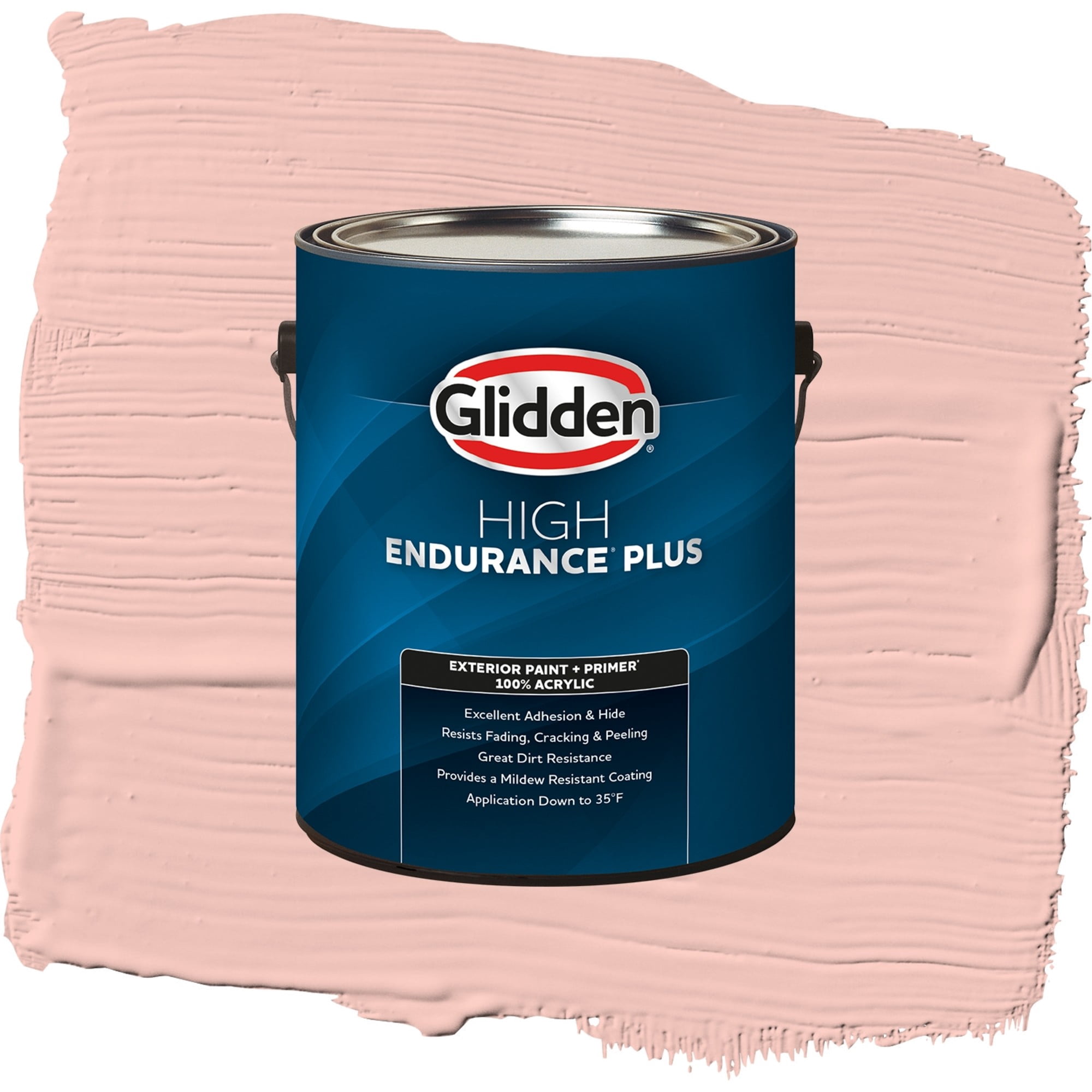 Glidden High Endurance Plus Peach Ash Satin Exterior Paint and Primer, 1 Gallon