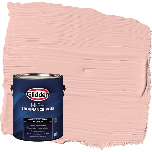 Glidden HEP Peach Ash / Orange Semi-Gloss Exterior Paint with Primer, 1 Gallon
