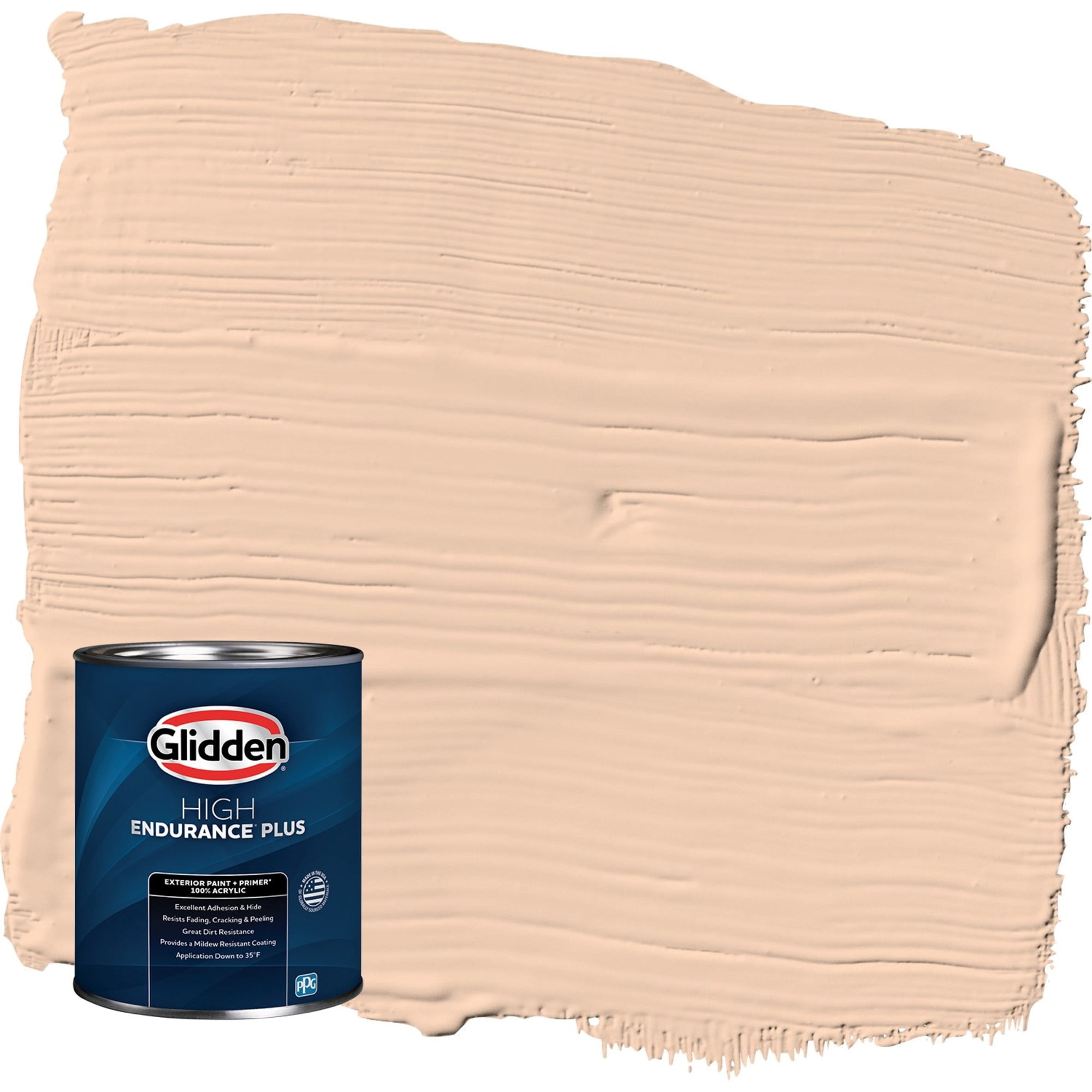 Glidden HEP Peach Darling / Orange Satin Exterior Paint with Primer, 1 Quart