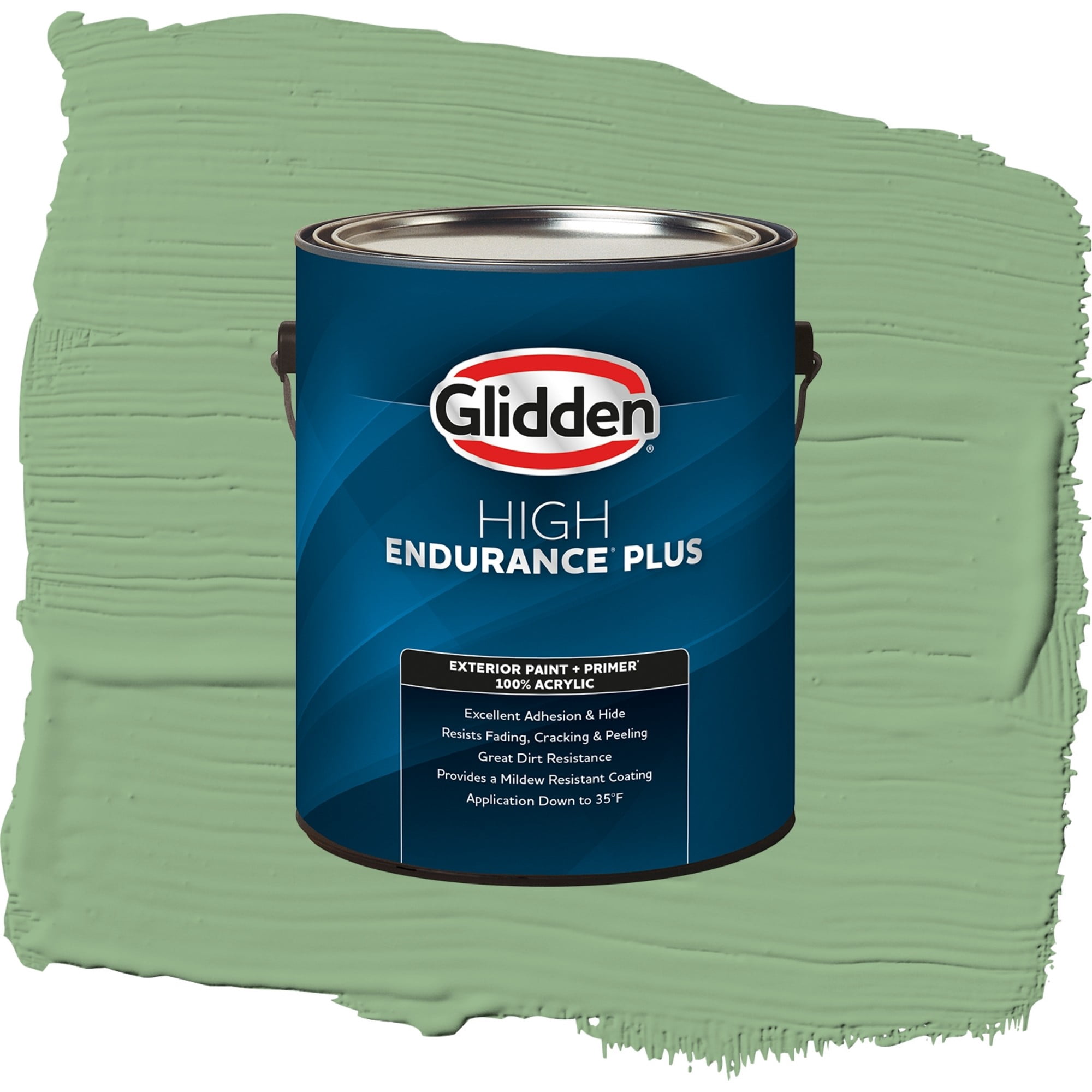 Glidden High Endurance Plus Pear Cactus Semi Gloss Exterior Paint and Primer, 1 Gallon