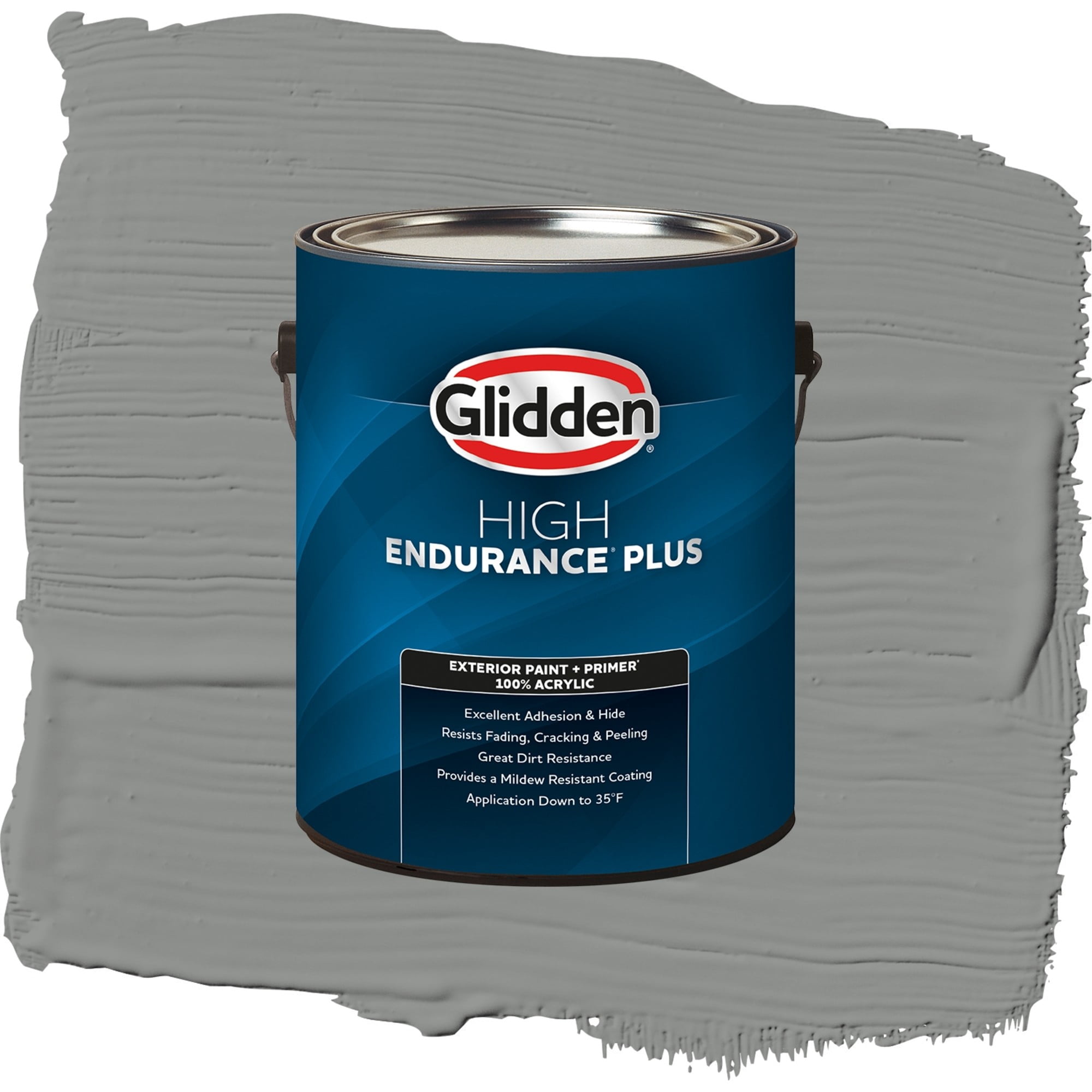 Glidden High Endurance Plus Phoenix Fossil Flat Exterior Paint and Primer, 1 Gallon
