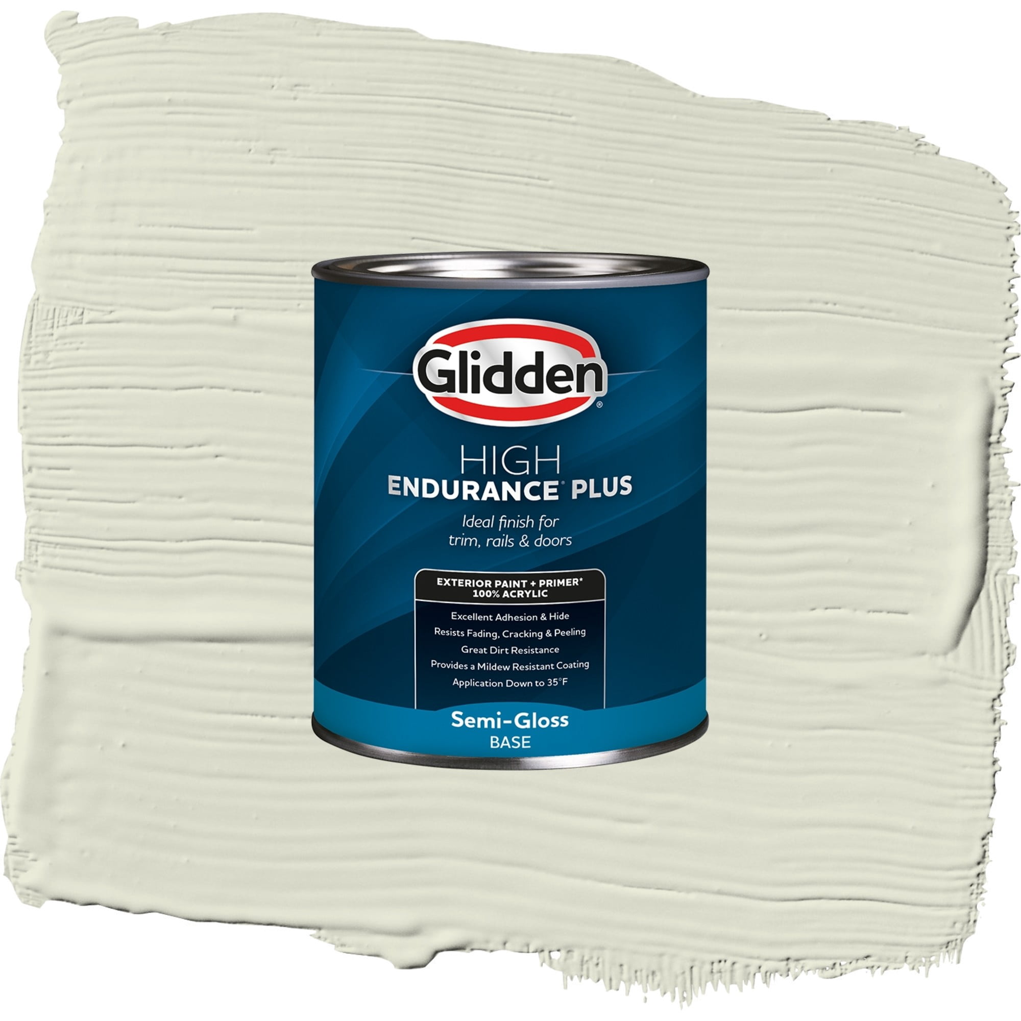Glidden High Endurance Plus Pinch Of Pistachio Satin Exterior Paint and Primer, 1 Quart