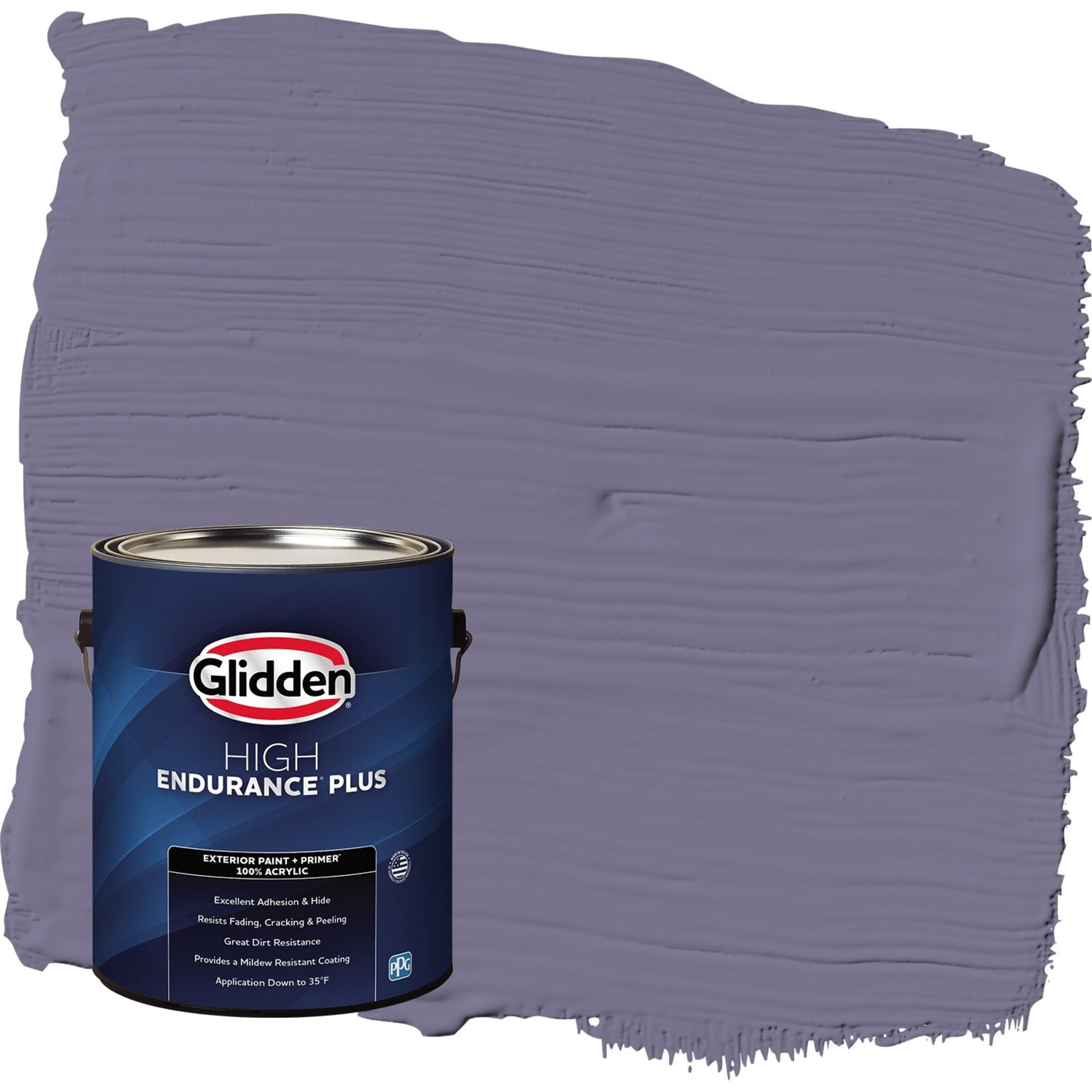 Glidden HEP Plum Shade / Purple Satin Exterior Paint with Primer, 1 Gallon