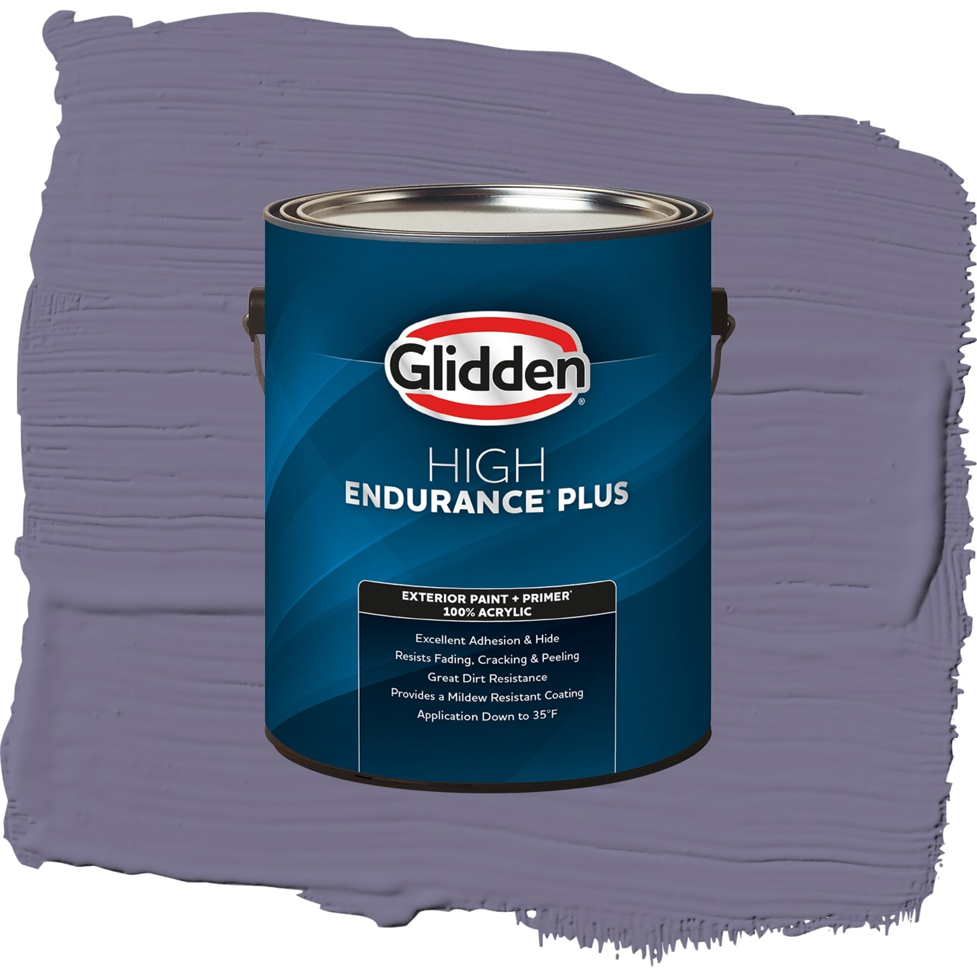 Glidden High Endurance Plus Plum Shade Semi Gloss Exterior Paint and Primer, 1 Gallon