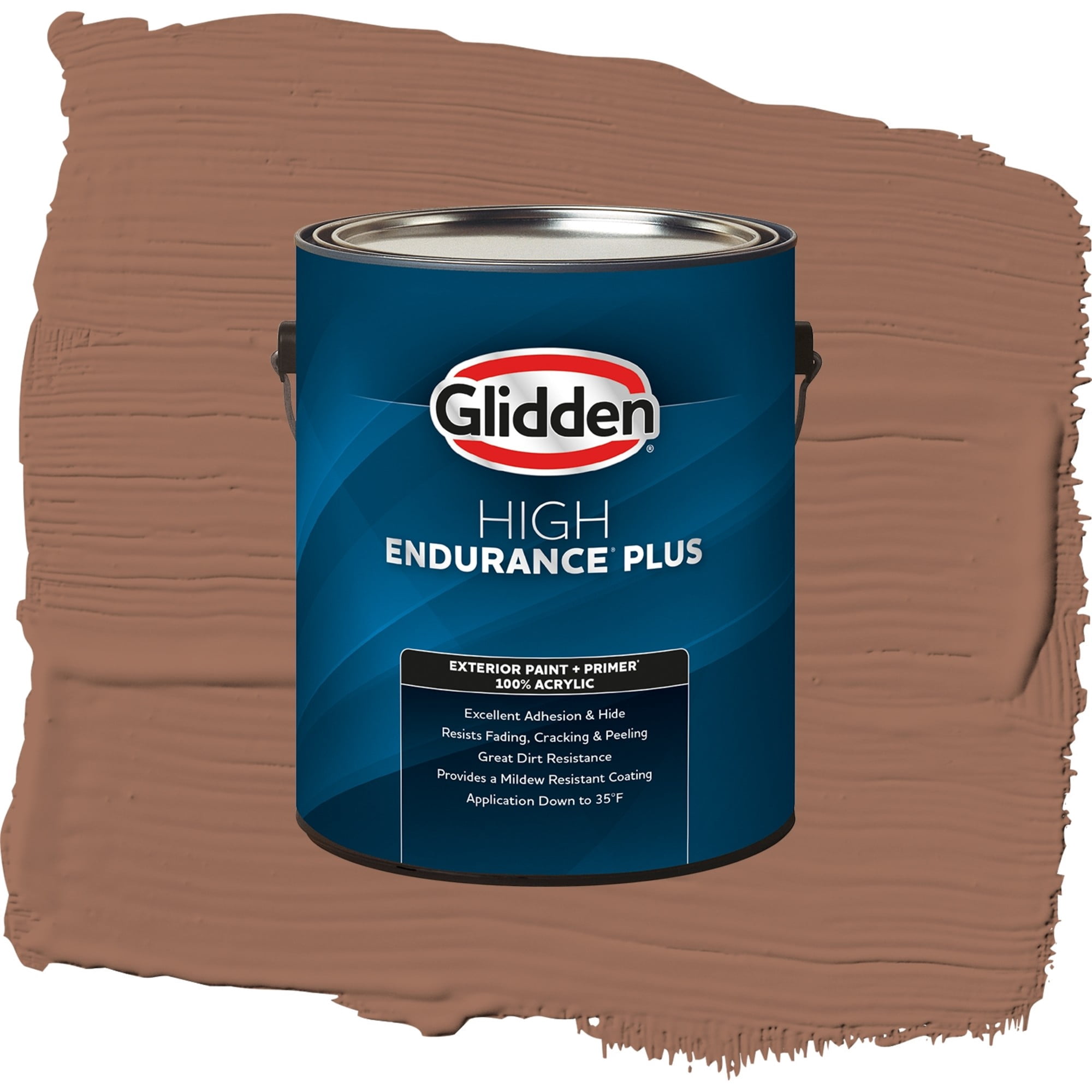 Glidden High Endurance Plus Prairie Fire Semi Gloss Exterior Paint and Primer, 1 Gallon