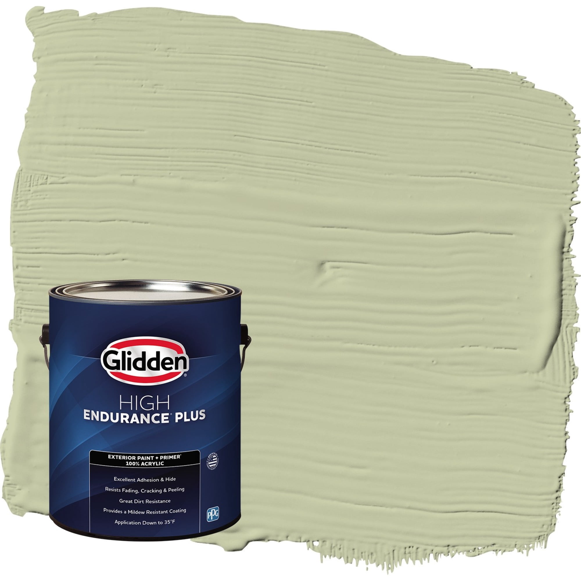 Glidden HEP Sage Splendor / Green Semi-Gloss Exterior Paint with Primer, 1 Gallon